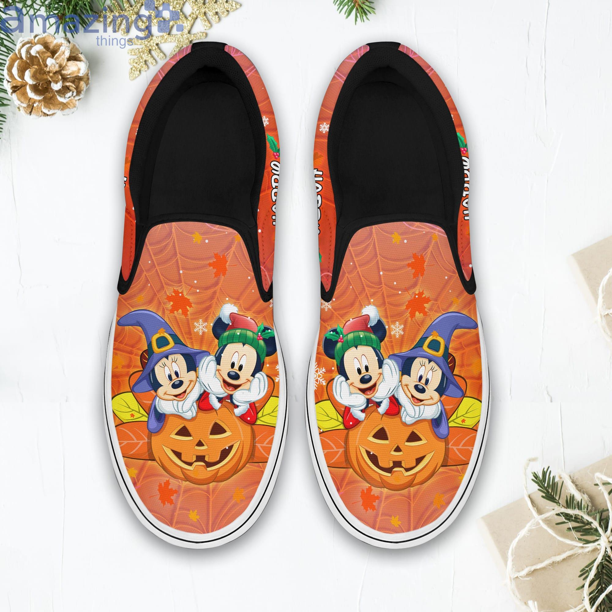Mickey And Minnie Disney Halloween Thanksgiving Christmas Slip On Shoes Product Photo 1 Mickey And Minnie Disney Halloween Thanksgiving Christmas Slip On Shoes Product Photo 1