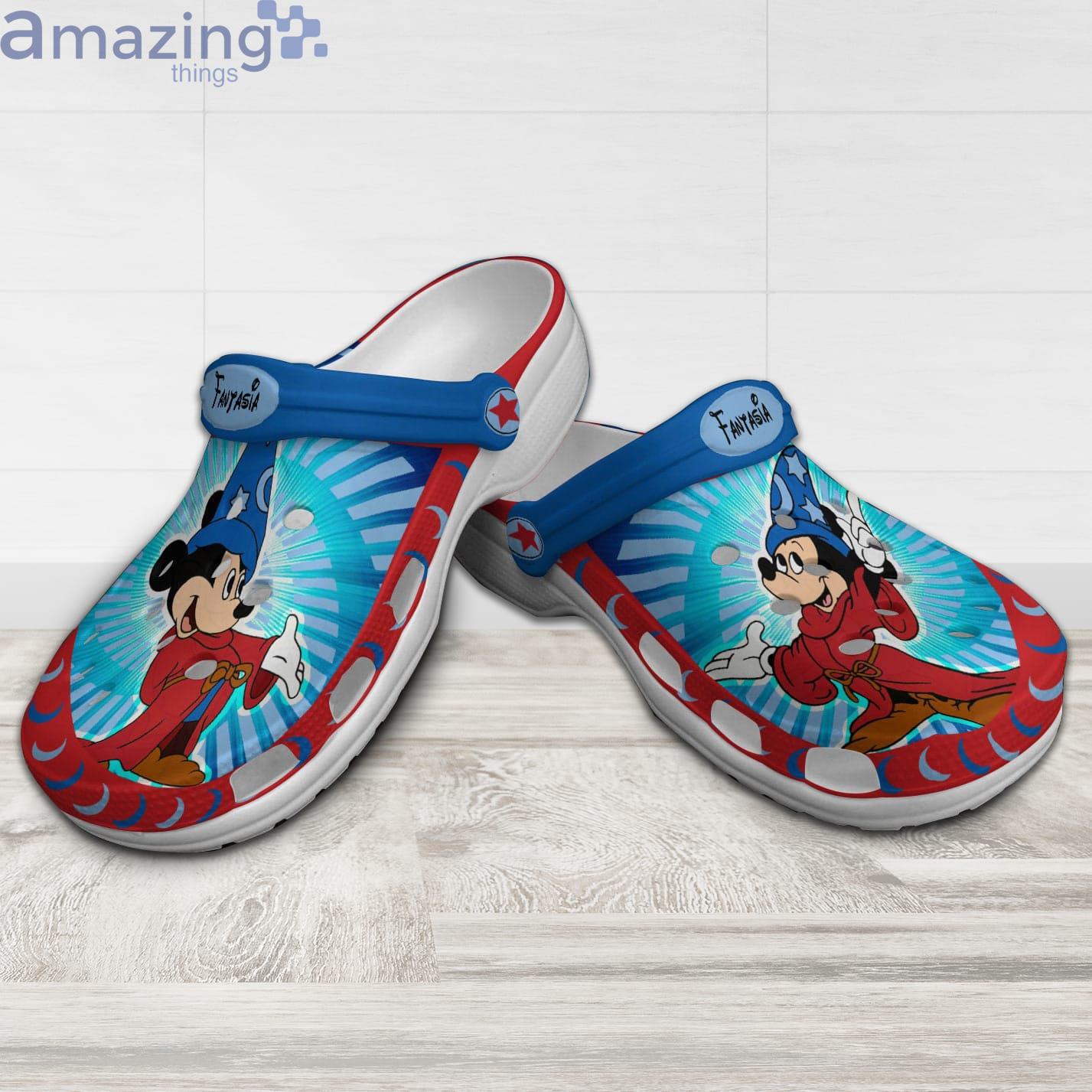 Mickey Fantasia Blue Red Disney Cartoon Clog For Men And Women Product Photo 1