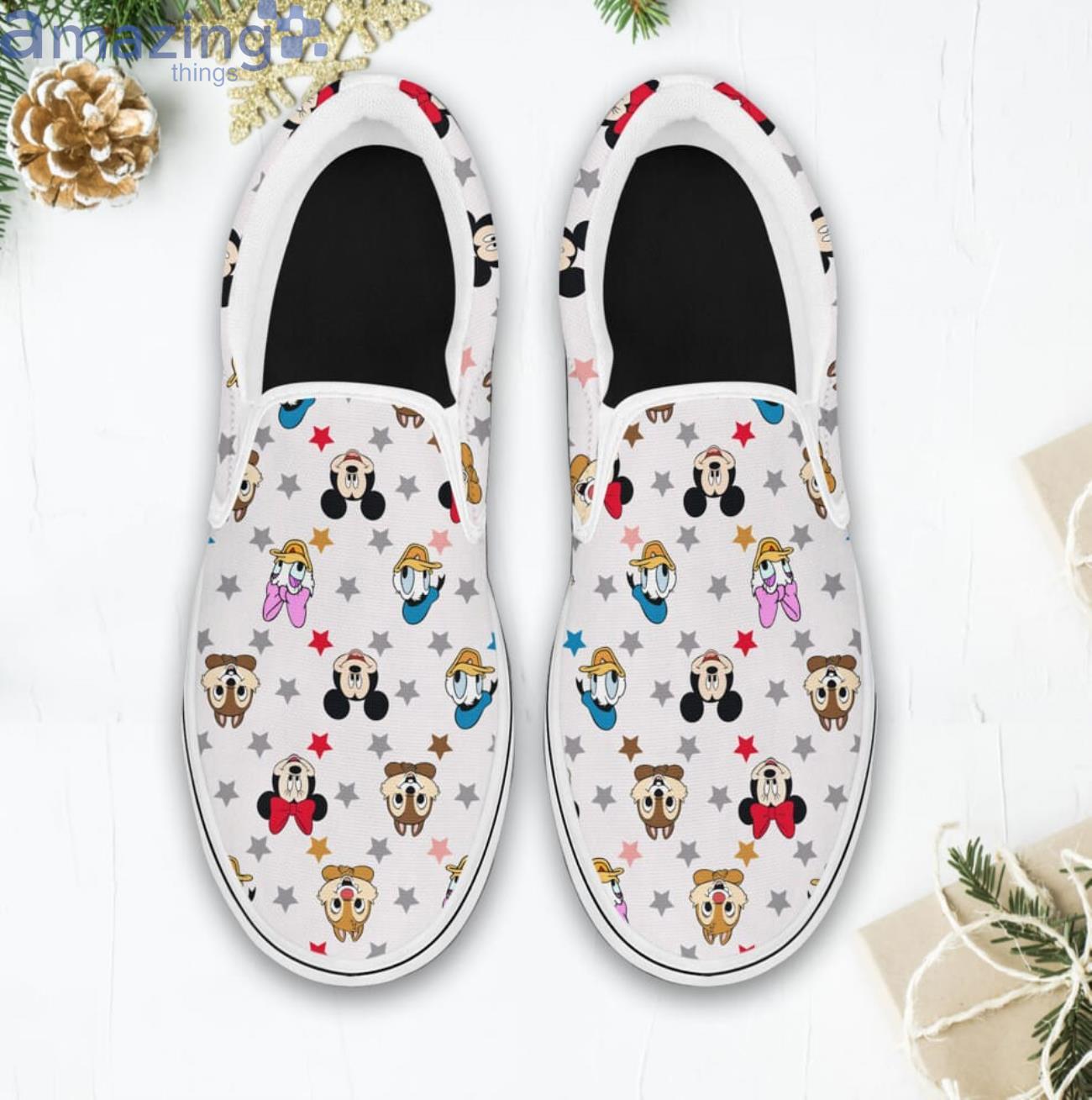 Mickey Minnie Chip N Dale Donald Daisy Patterns Disney Cartoon Slip On Shoes image Mickey Minnie Chip N Dale Donald Daisy Patterns Disney Cartoon Slip On Shoes Product Photo 2