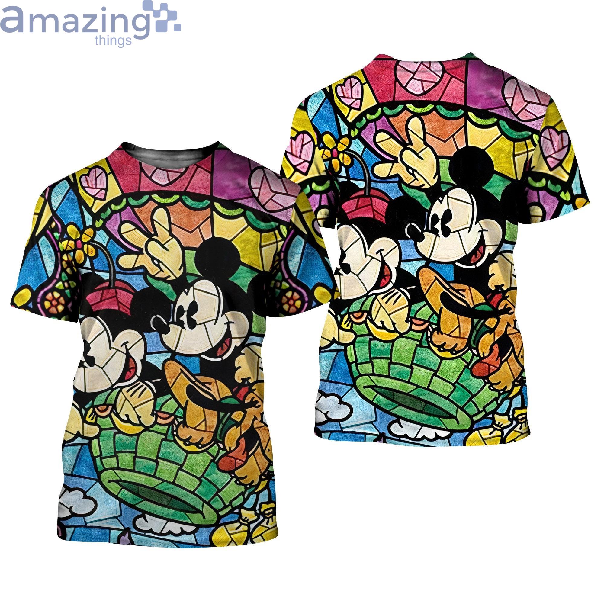 Mickey & Minnie Mouse Geometric Patterns Disney Cartoon 3D T-Shirts Product Photo 1