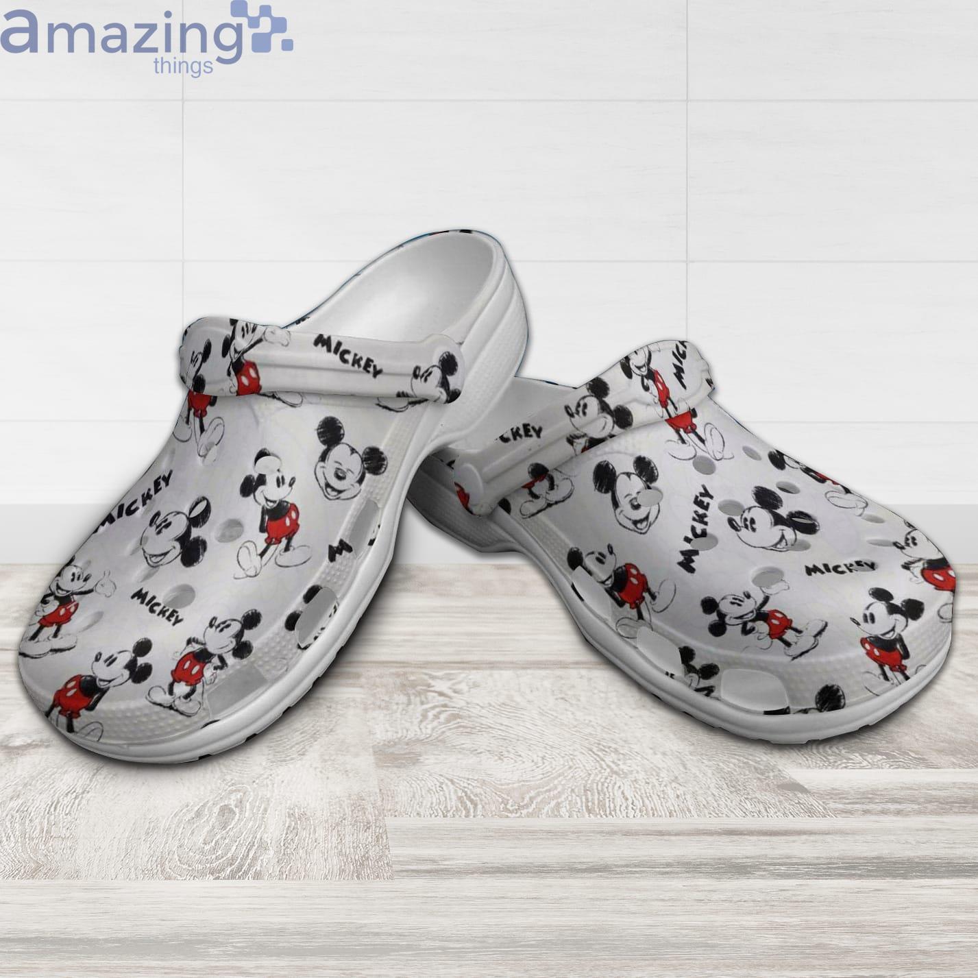 Mickey Mouse Logo Head White Red Disney Cartoon Clog For Men And Women Product Photo 1