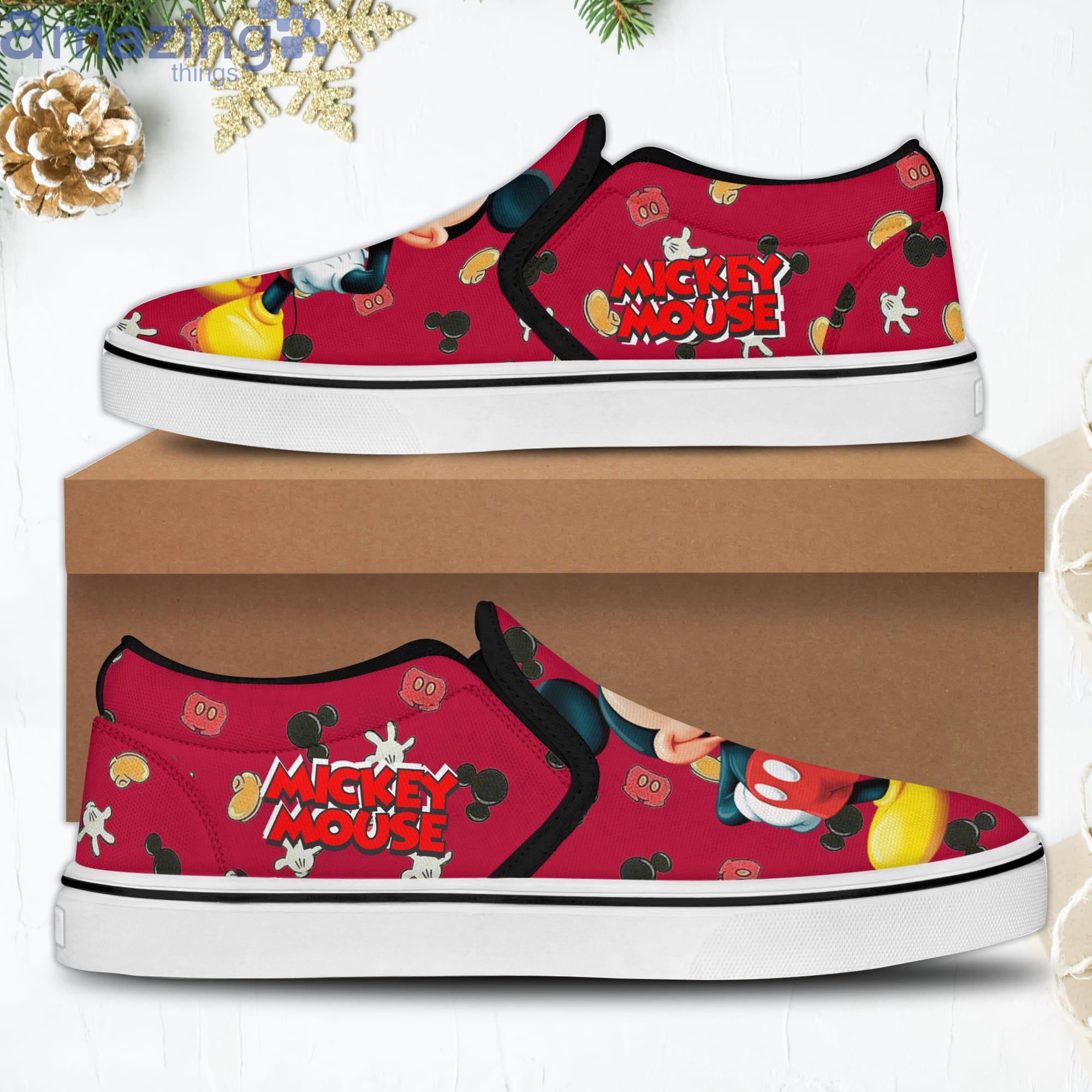 Mickey Mouse Red Disney Cartoon Mickey Mouse Slip On Shoes image Mickey Mouse Red Disney Cartoon Mickey Mouse Slip On Shoes Product Photo 2