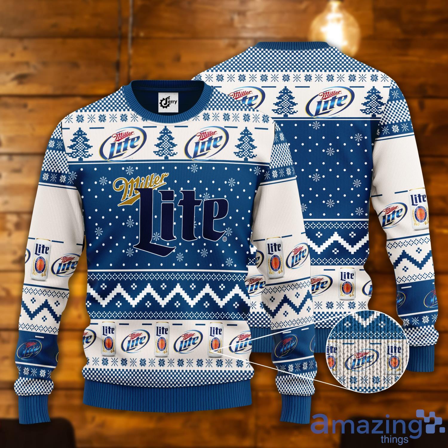 Miller Lite Beer Christmas Sweater Unisex 2XL