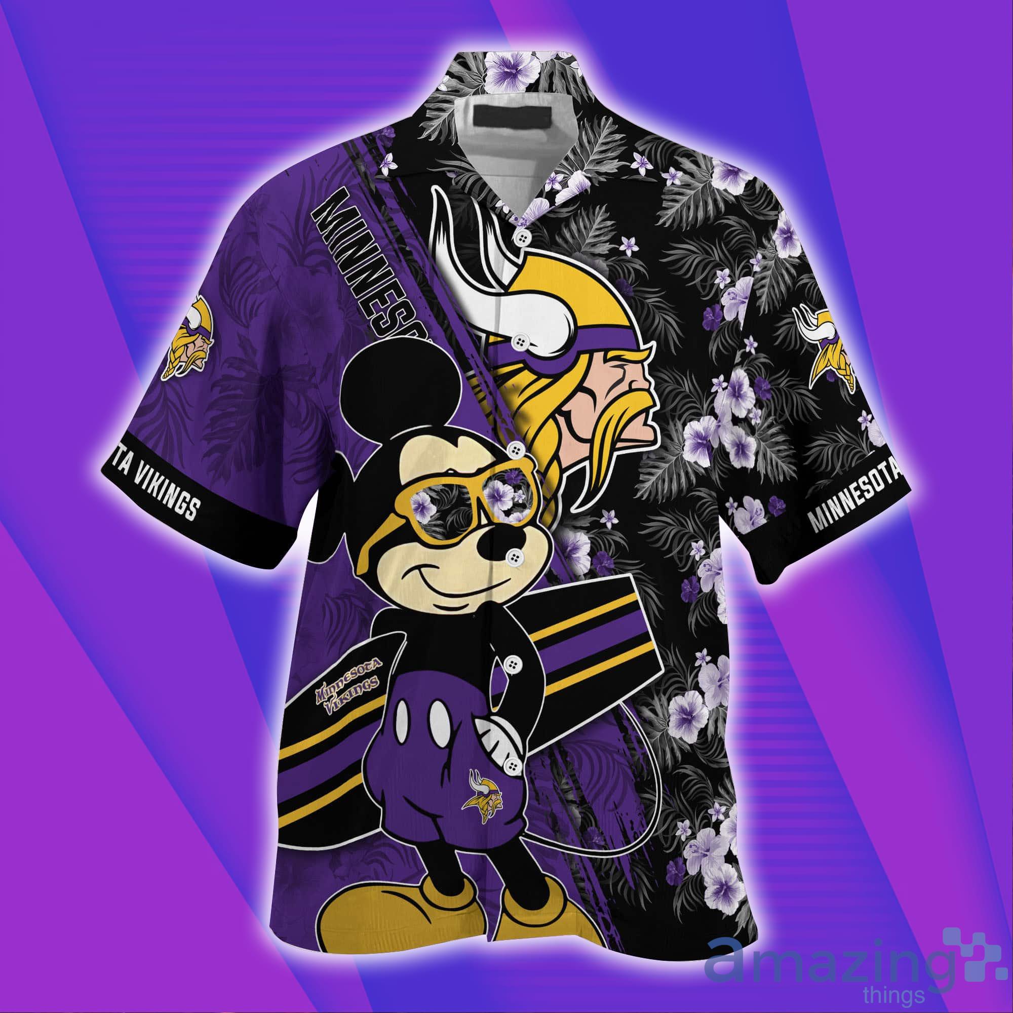 Minnesota Vikings Logo Mickey Mouse Disney Hawaiian Shirt, NFL Hawaiian  Shirt