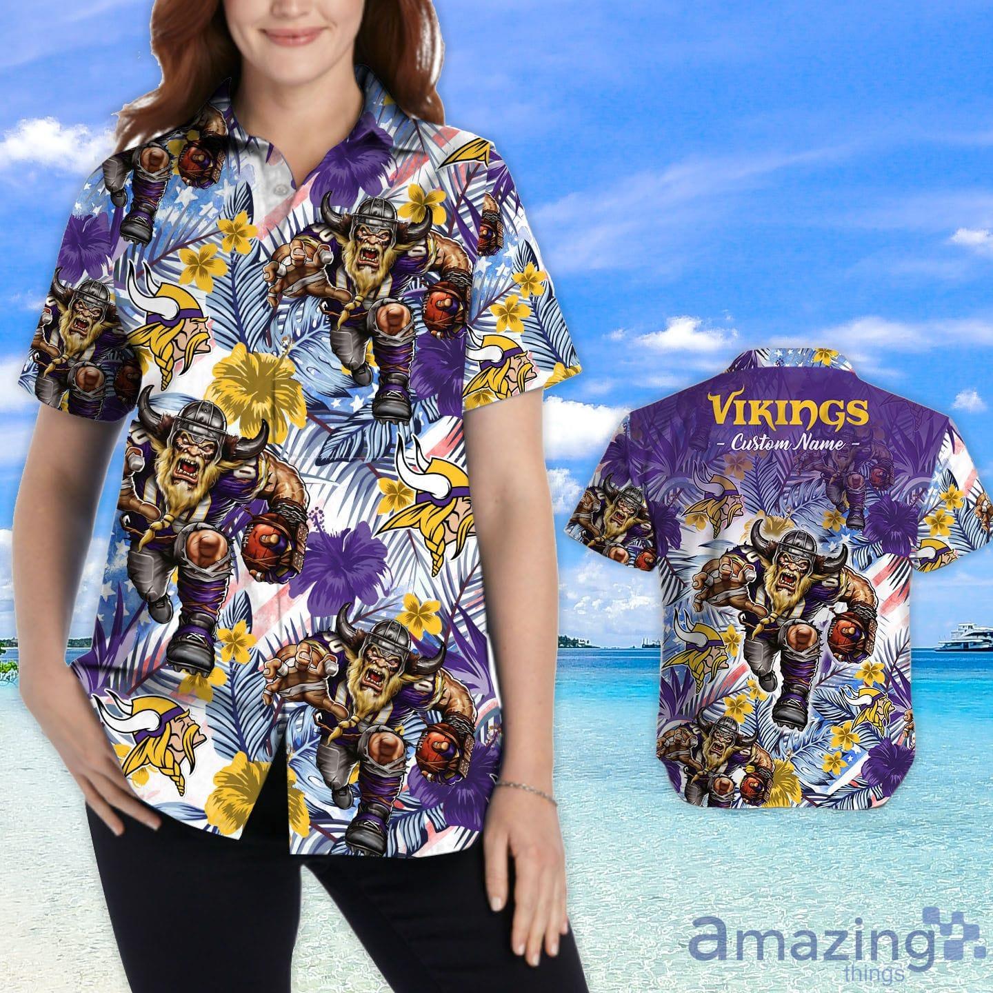 Minnesota Vikings Hawaiian Shirts flower gift for summer 2022