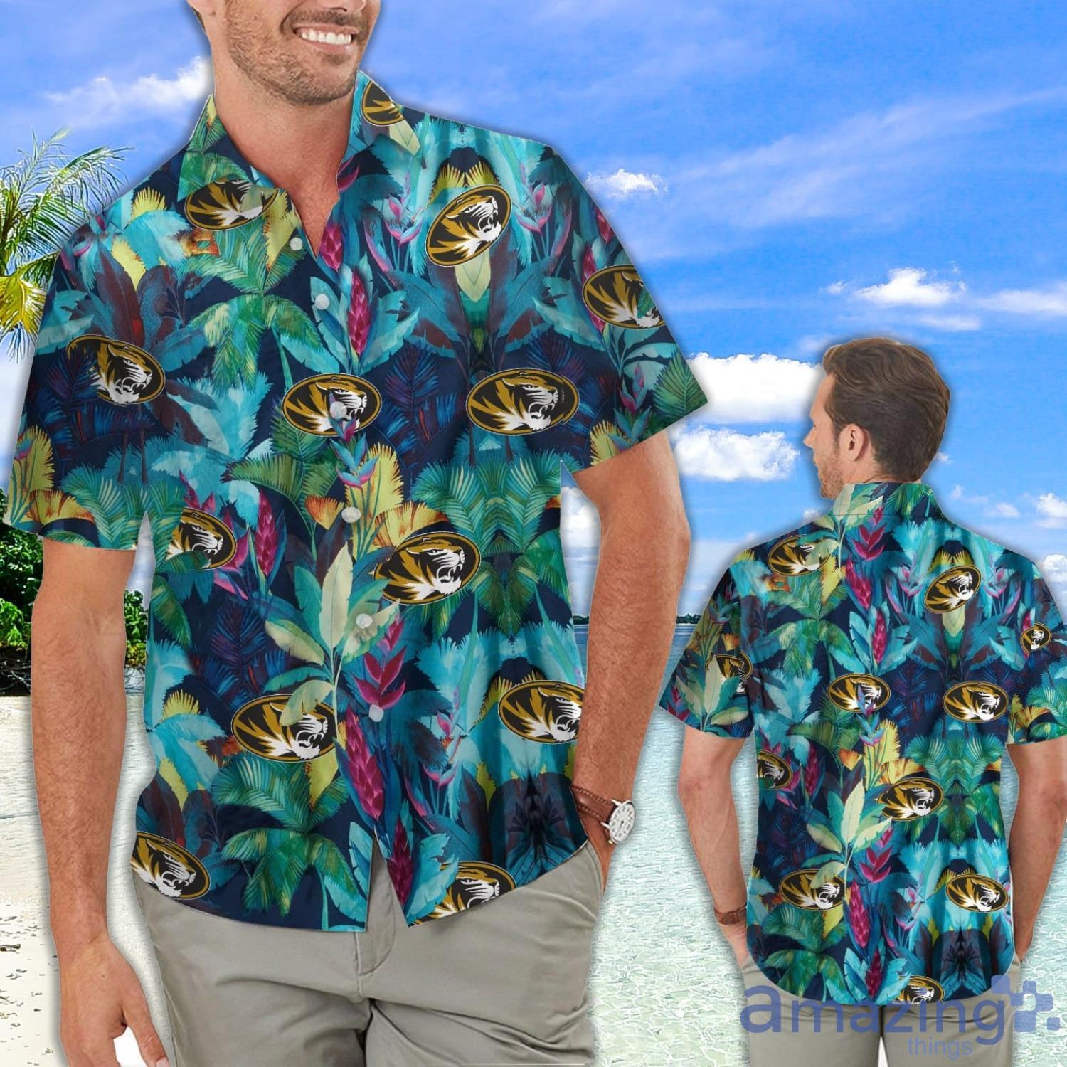 Missouri Tigers Floral Tropical Hawaiian Shirt Product Photo 1