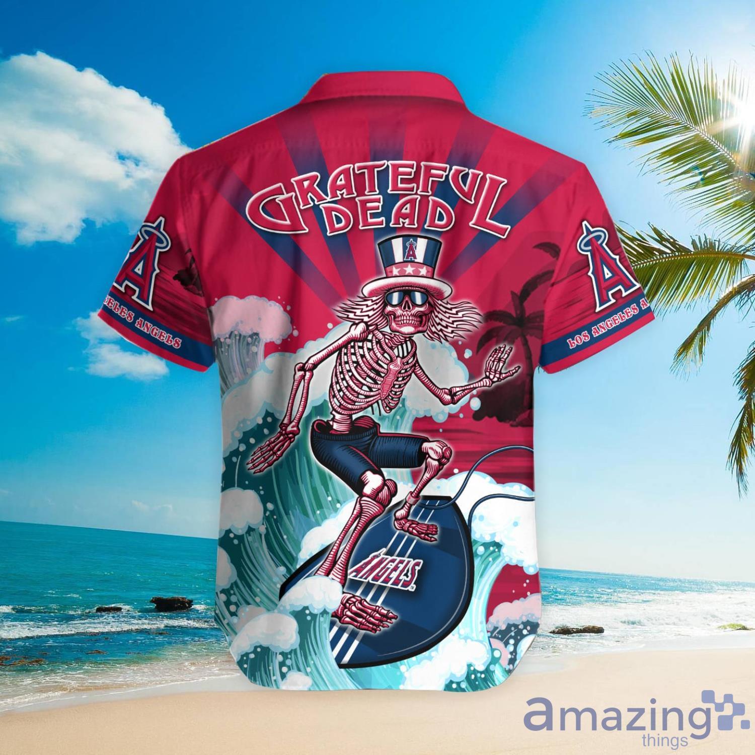 MLB Los Angeles Angels Grateful Dead Hawaiian Shirt - Tagotee