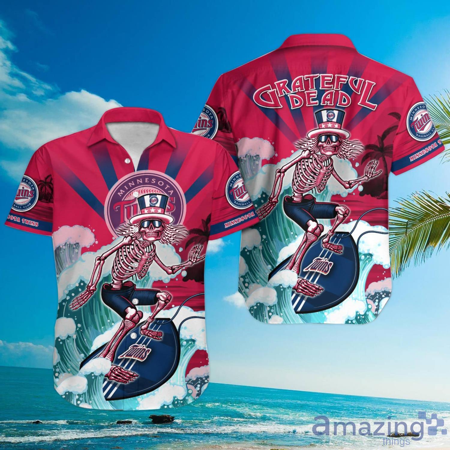 MLB Minnesota Twins Grateful Dead Hawaiian Shirt Product Photo 1