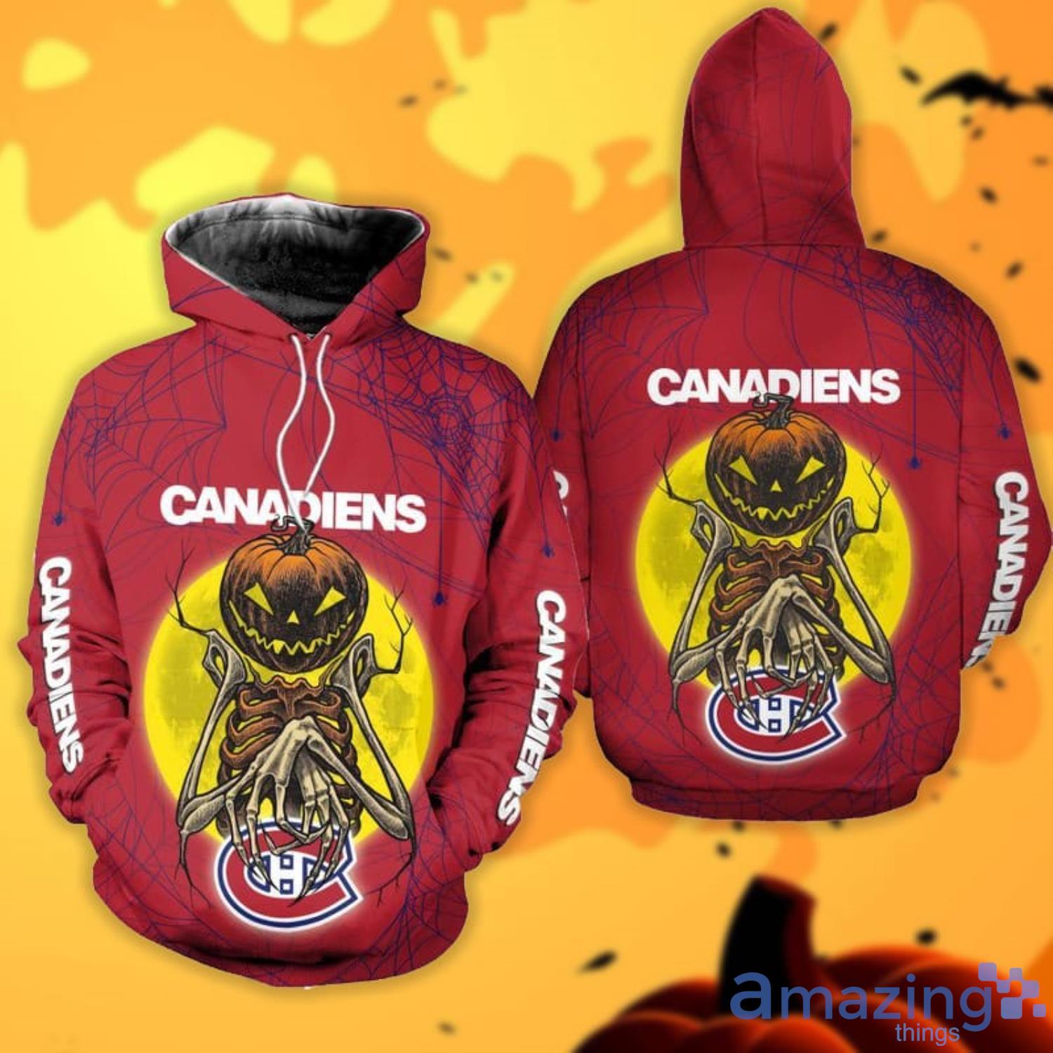 Montreal Canadiens Pumpskin Monster Halloween 3D All Over Printed Shirts Product Photo 1