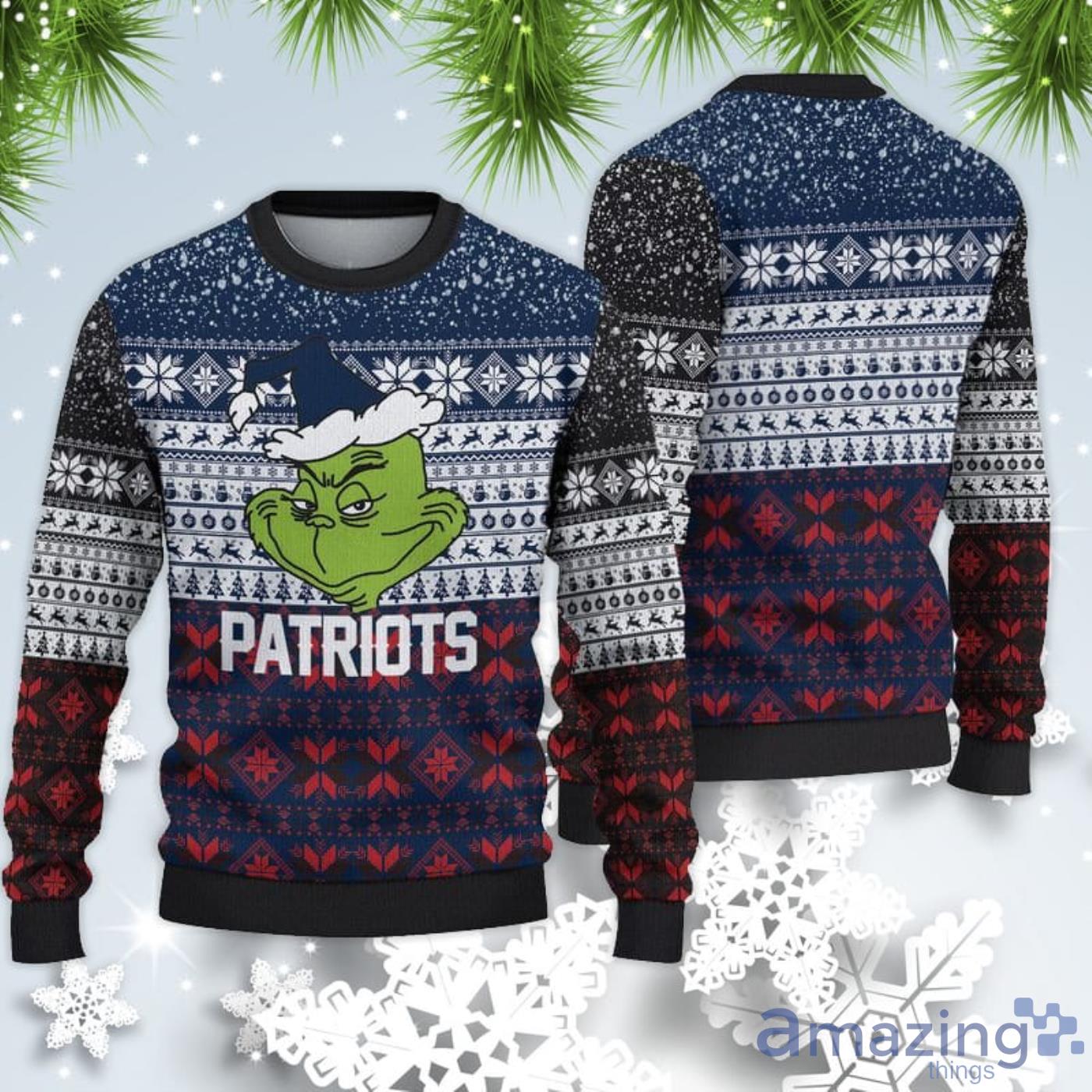 New England Patriots Christmas Grinch Sweater For Fans Product Photo 1
