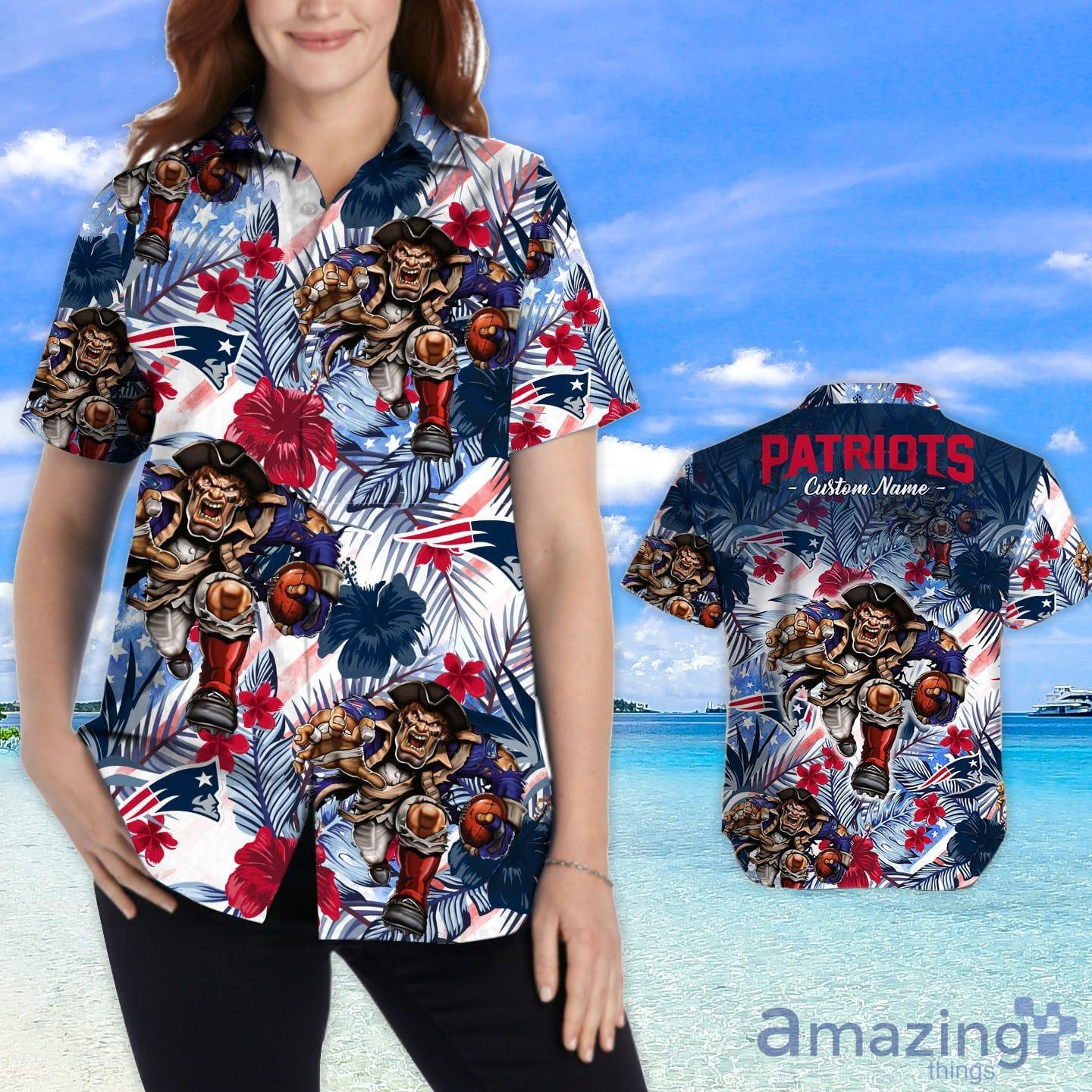 Customized New England Patriots NFL Flower Summer Tropical