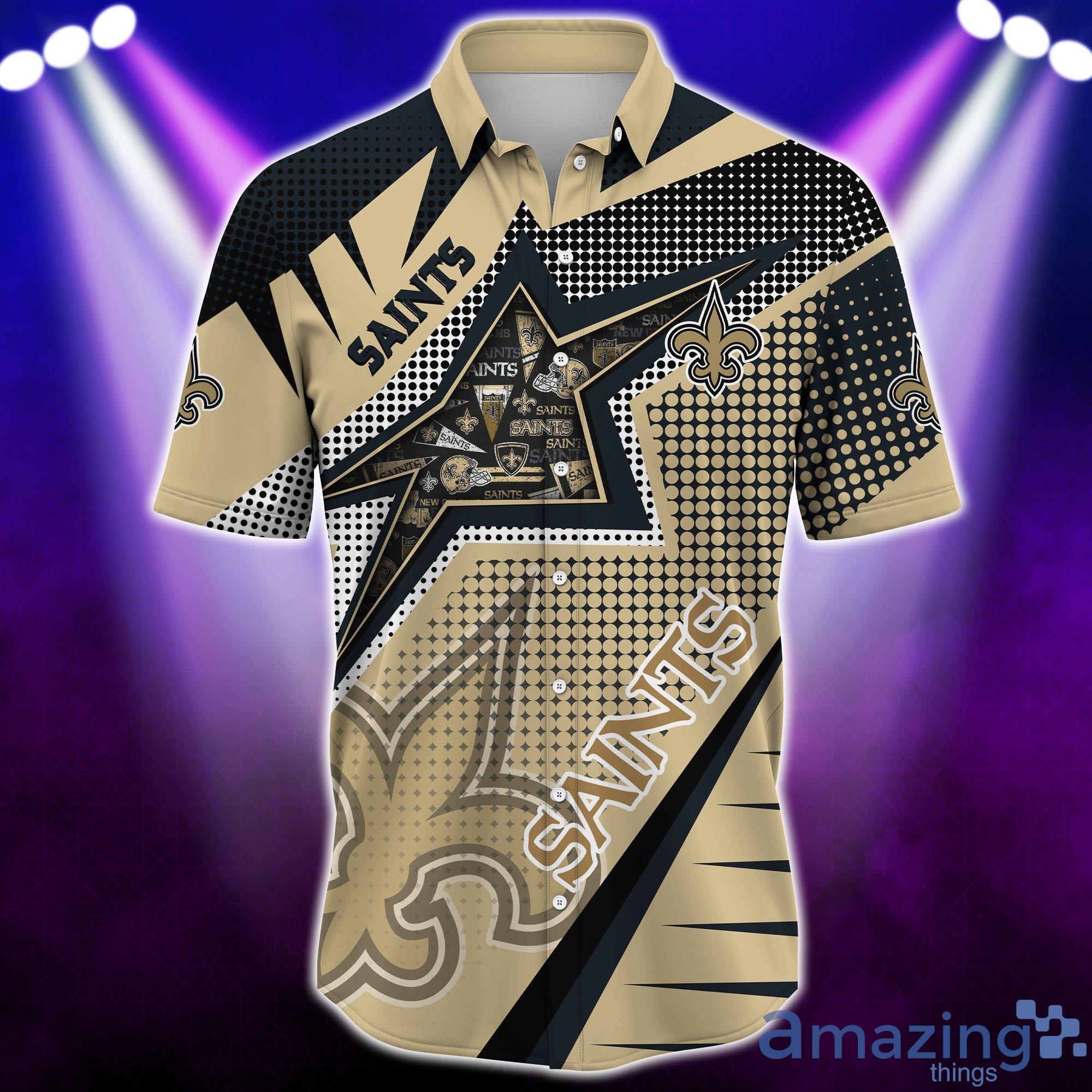 New Orleans Saints NFL Half Tone Texture Style Short Sleeves