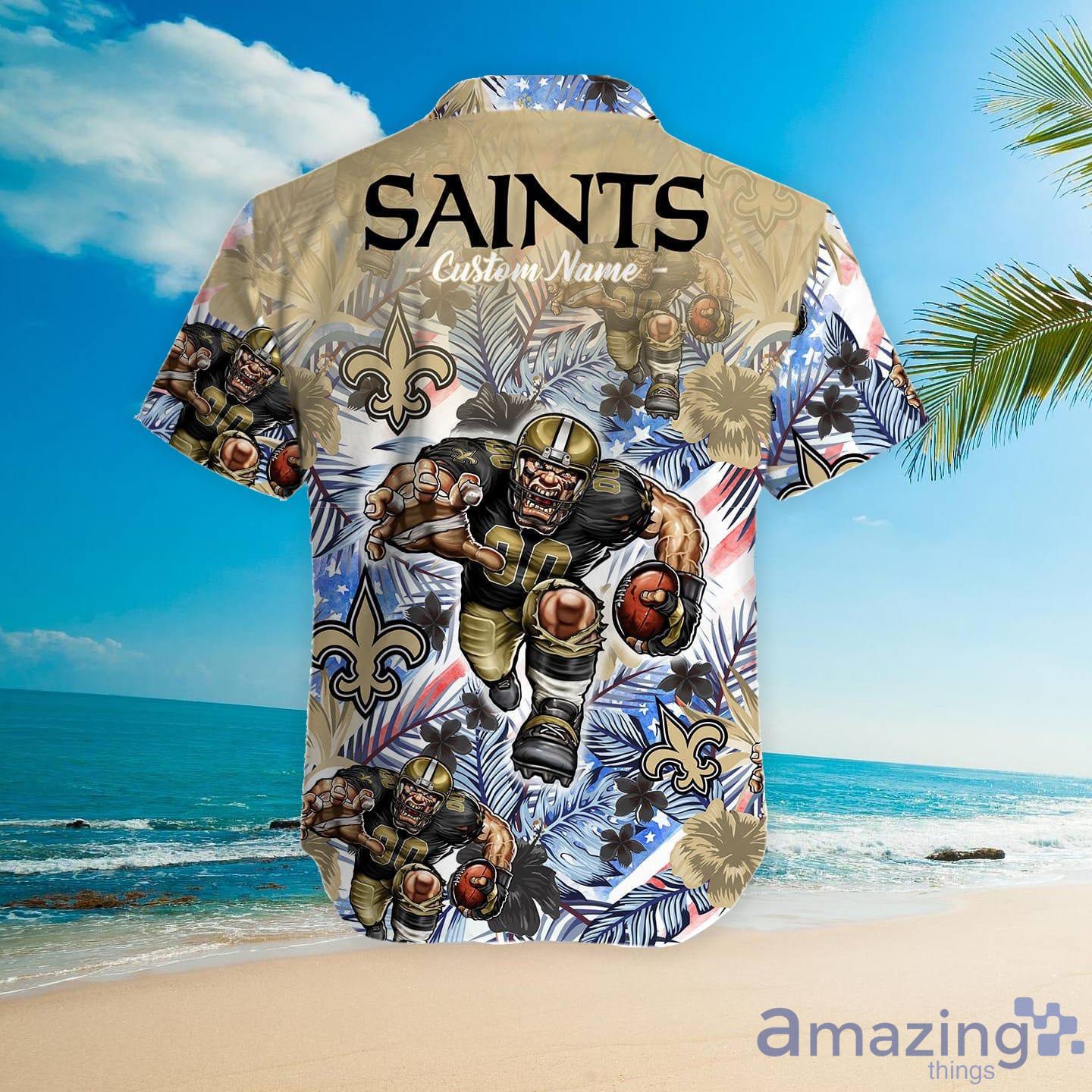 Saints Hawaiian Shirt New Orleans Saints Mens Aloha Tropical Best