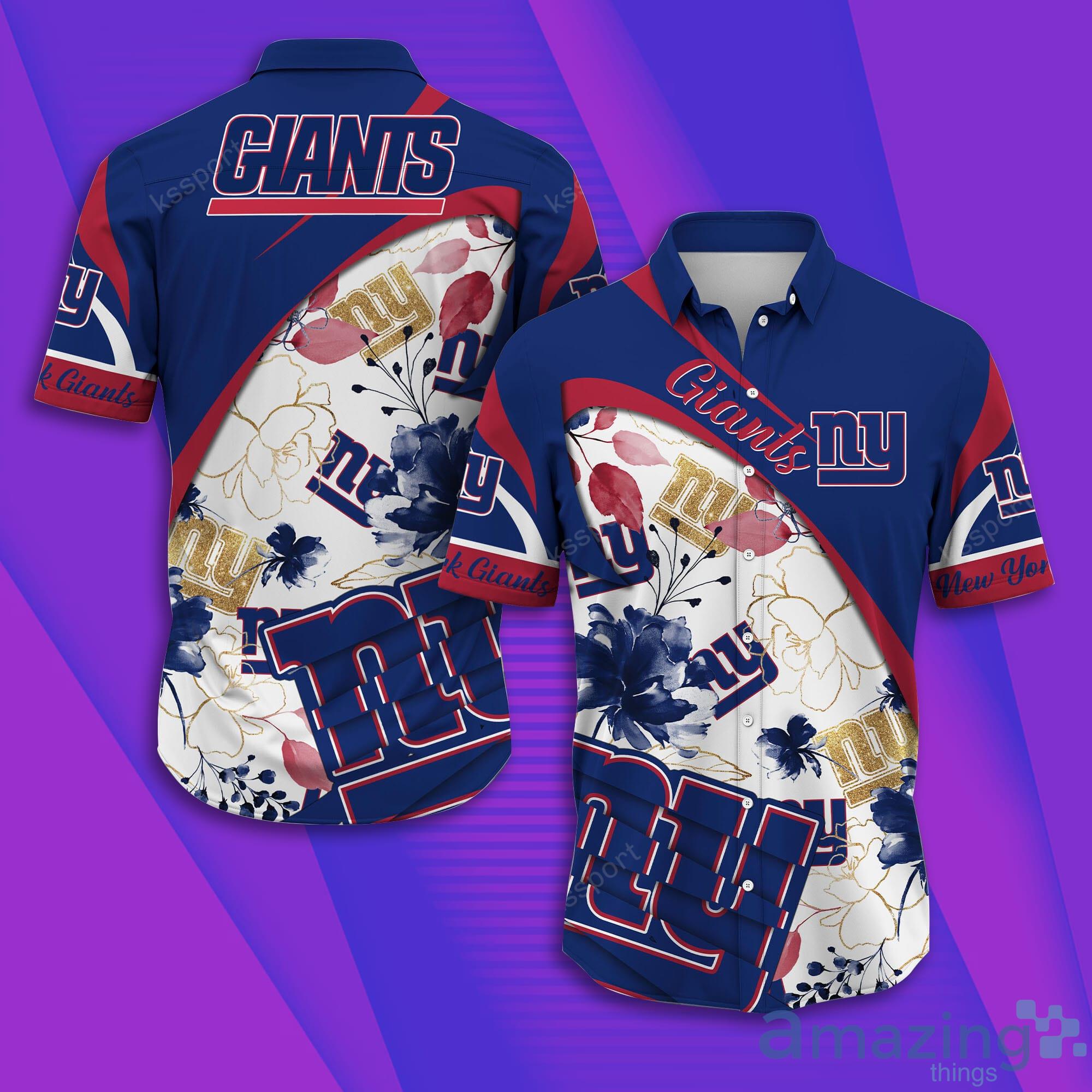 New York Giants NFL Short Sleeve Aloha Hawaiian Shirt Product Photo 1