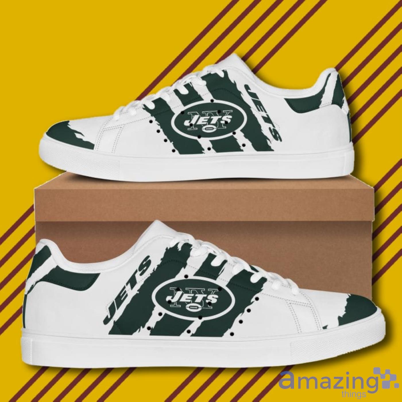 New York Jets NFL Black And White Skate Shoes image New York Jets NFL Black And White Skate Shoes Product Photo 2