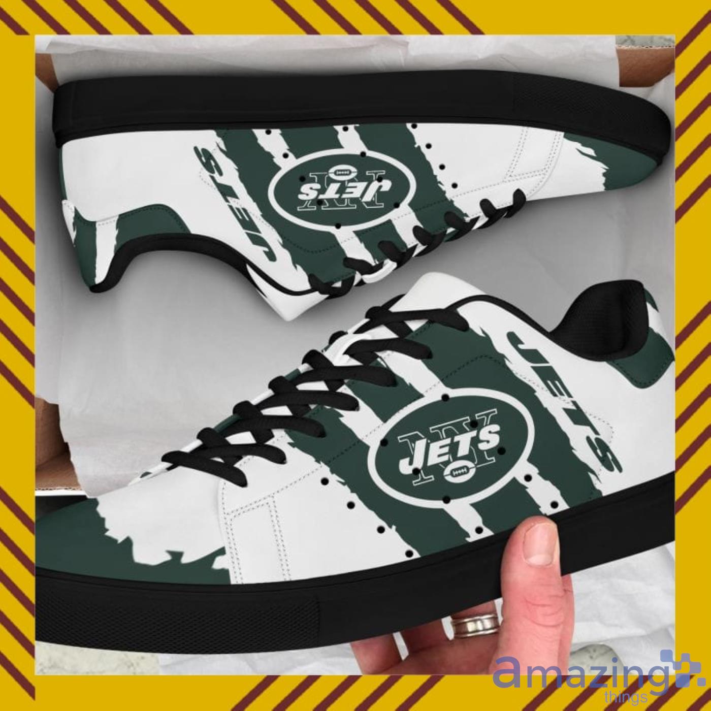New York Jets NFL Black And White Skate Shoes image New York Jets NFL Black And White Skate Shoes Product Photo 8