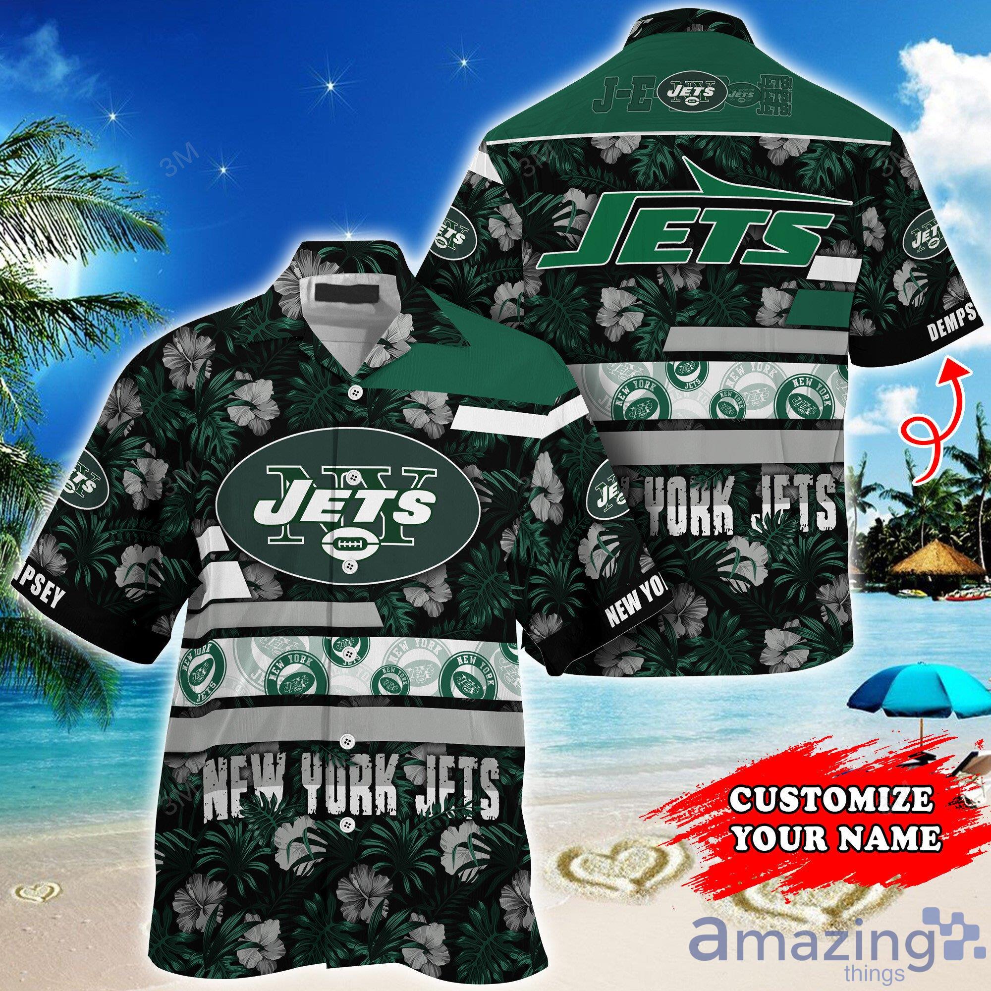 New York Jets NFL Personalized Tropical Habicus Pattern Short Sleeves Hawaiian Shirt Product Photo 1
