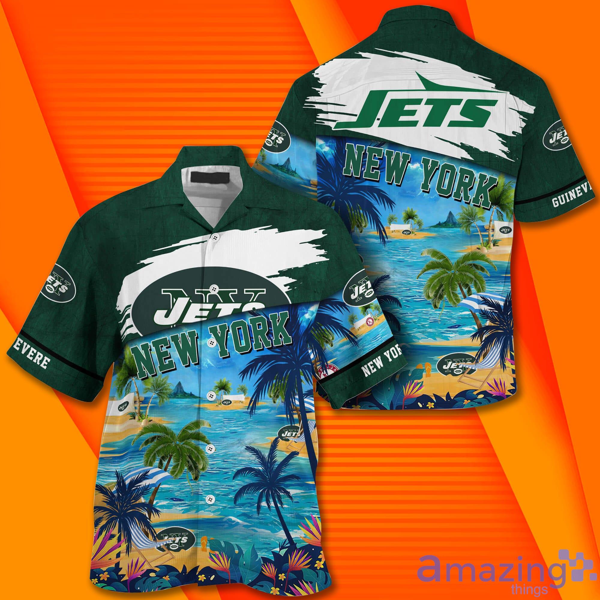 New York Jets NFL Trending Custom Name Short Sleeves Hawaiian Shirt Product Photo 1