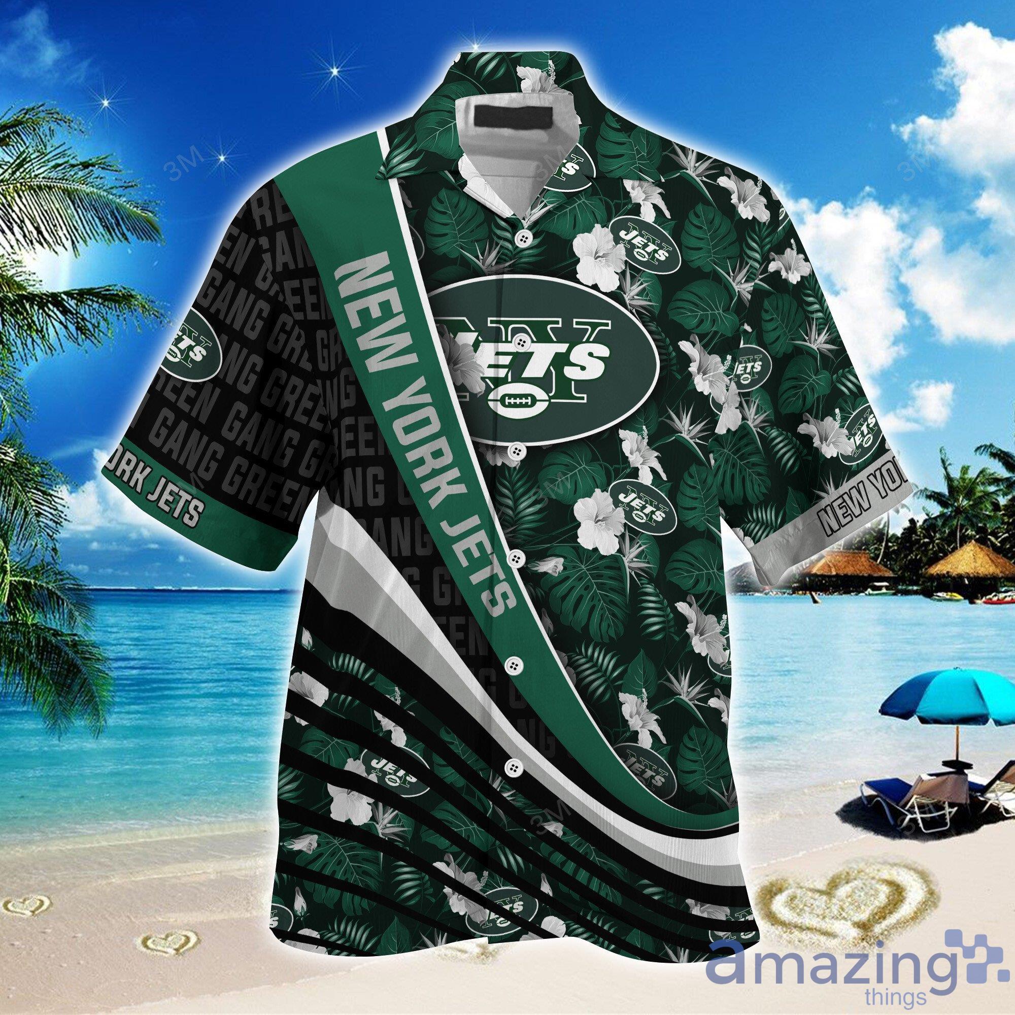 New York Jets NFL Baseball Tropical Flower Baseball Jersey Shirt