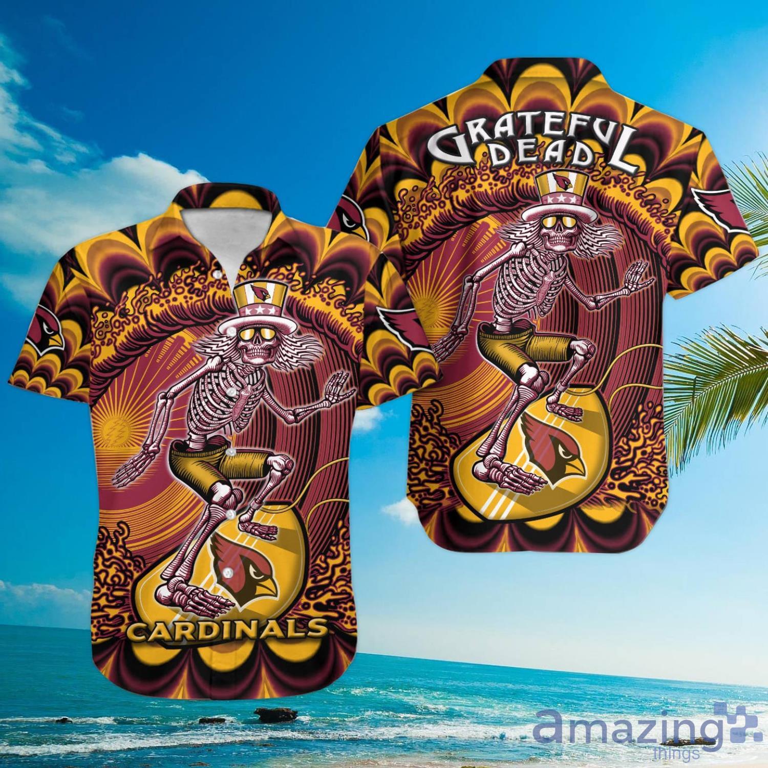 NFL Arizona Cardinals Grateful Dead Hawaiian Shirt For Fans Product Photo 1