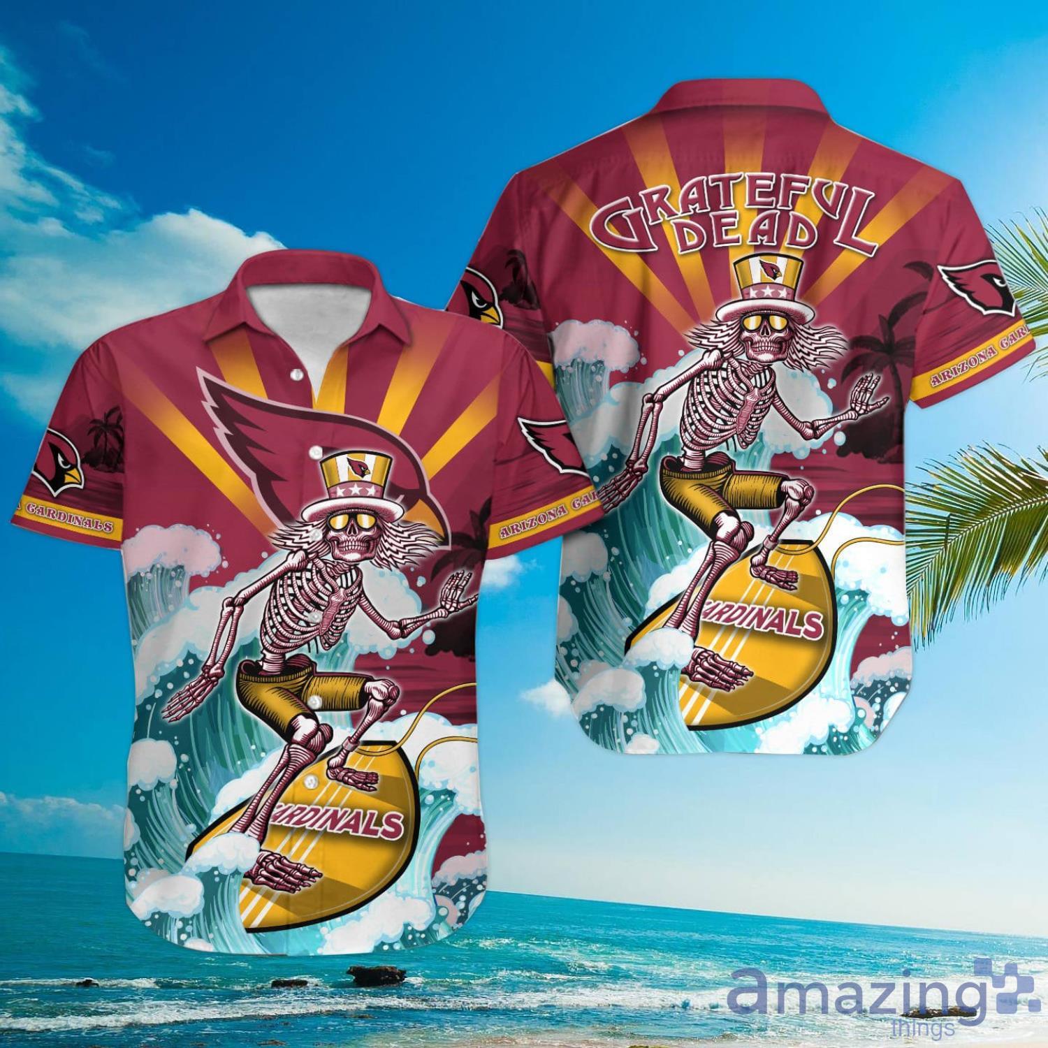 NFL Arizona Cardinals Grateful Dead Hawaiian Shirt Product Photo 1