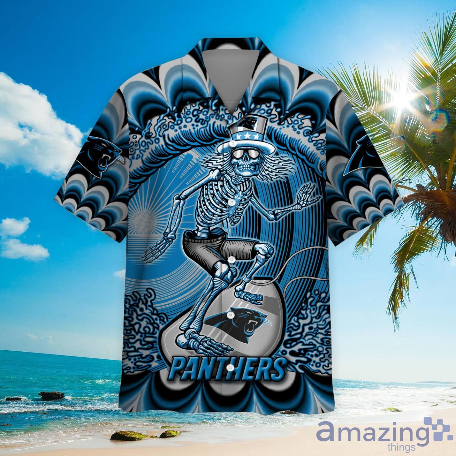 NFL Carolina Panthers Grateful Dead Hawaiian Shirt For Fans