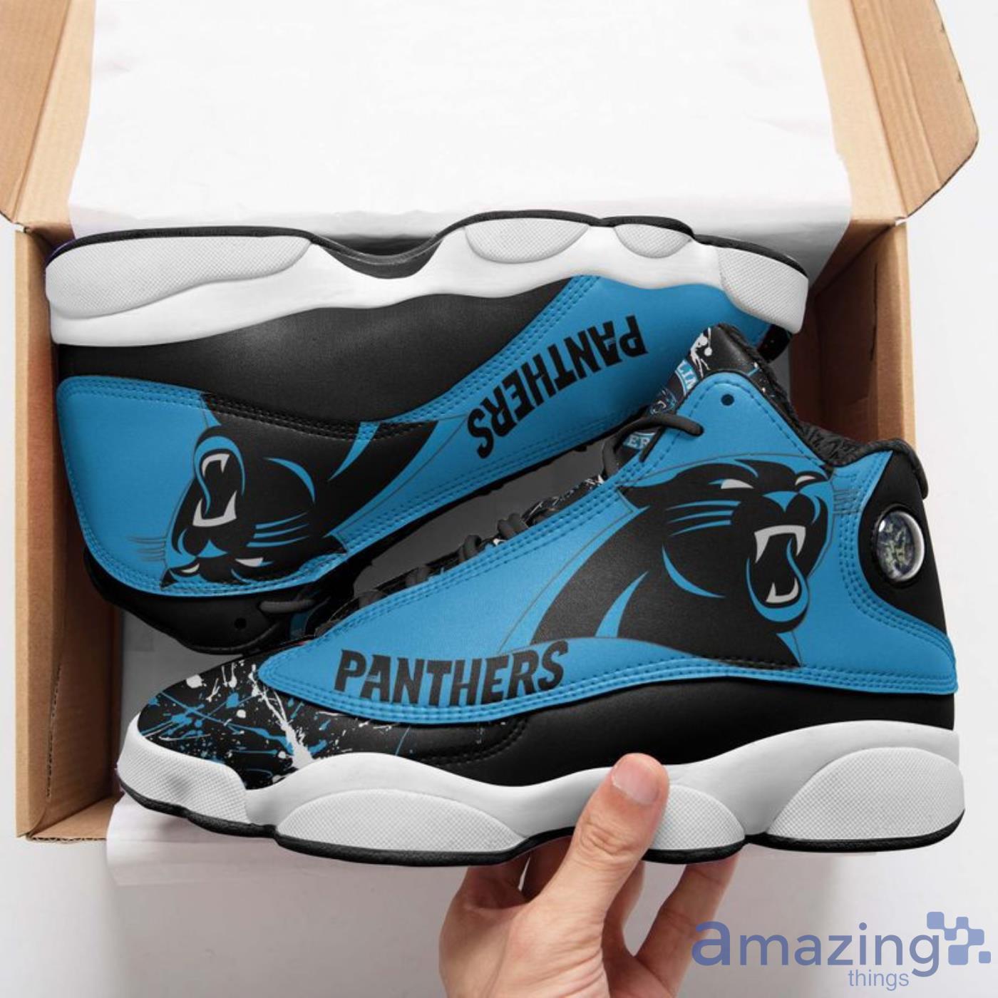 Carolina Panthers Football NFL Custom Air Jordan 4 Shoes