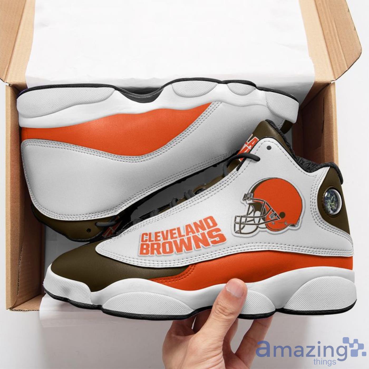 Cleveland Browns Nfl Ver 1 Air Jordan 13 Sneaker - It's RobinLoriNOW!