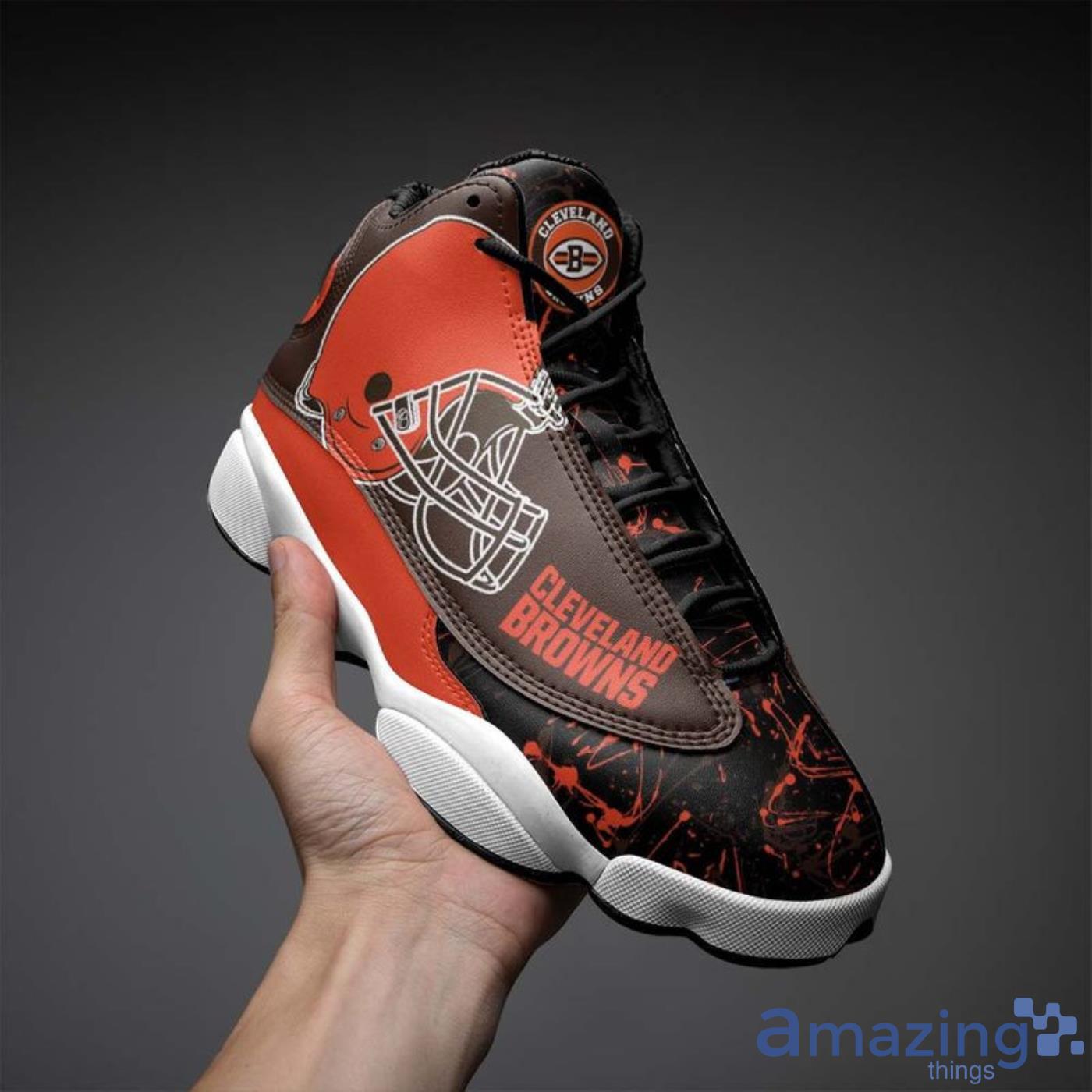 Cleveland browns air jordan 13 sneakers 089 newcreation jd13 - men / us 10