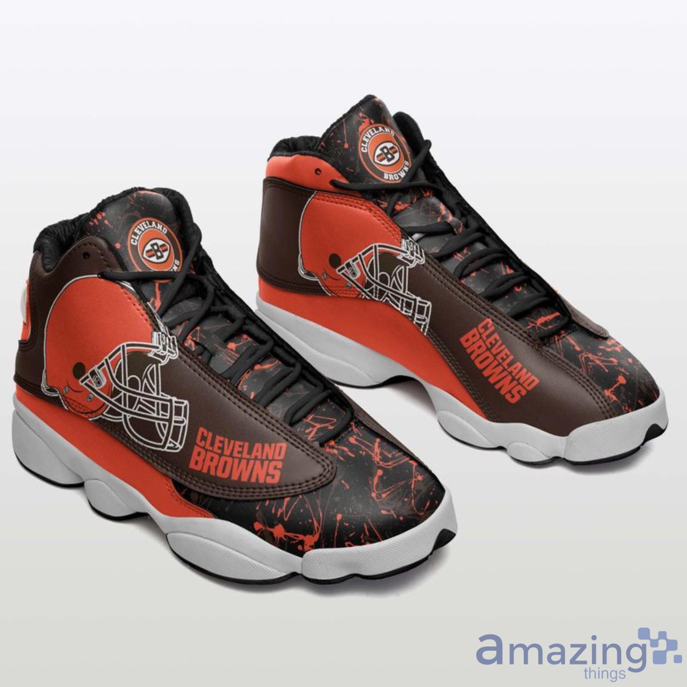 Cleveland Browns NFL Air Jordan 13 Sneakers - Banantees