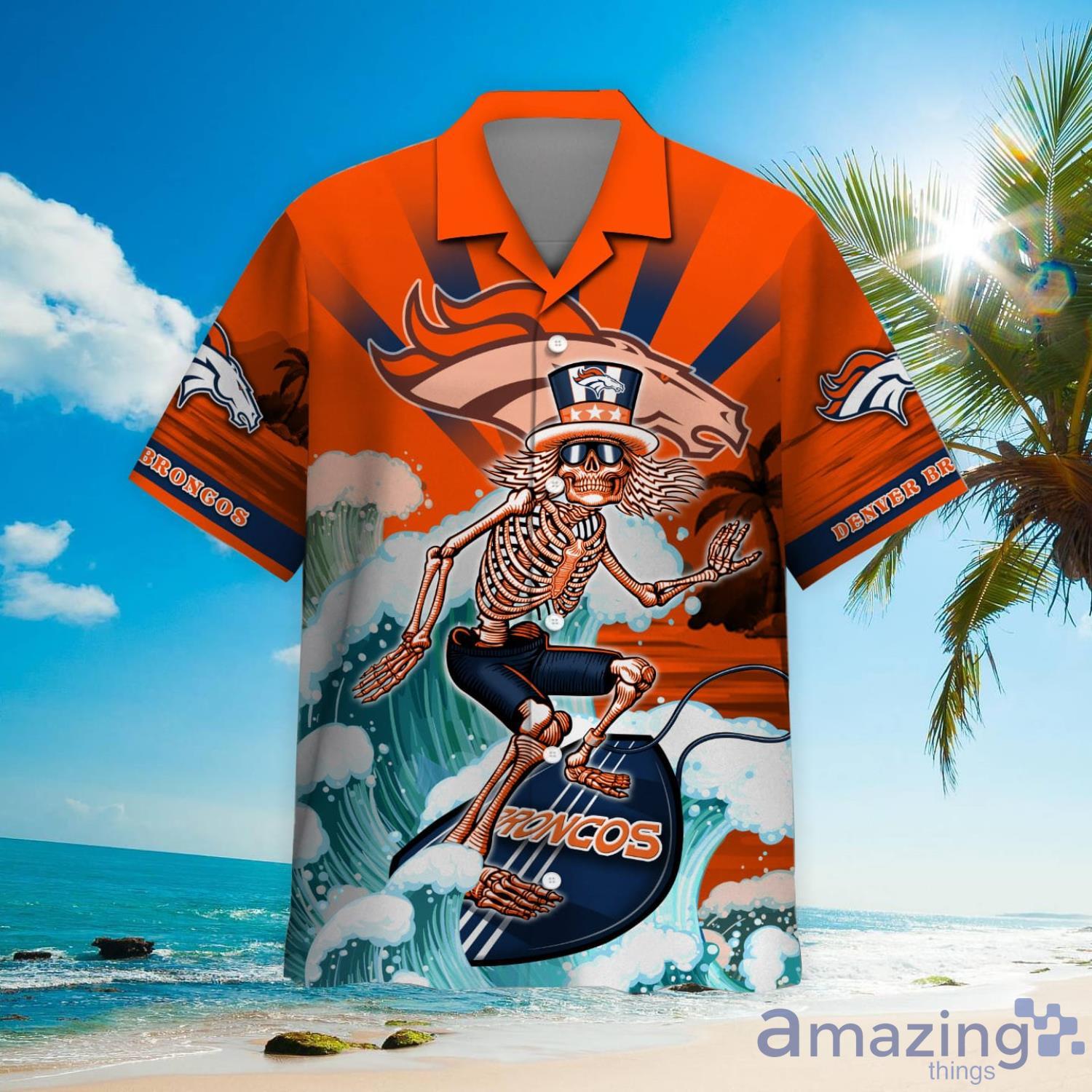 NFL Denver Broncos Grateful Dead Hawaiian Shirt