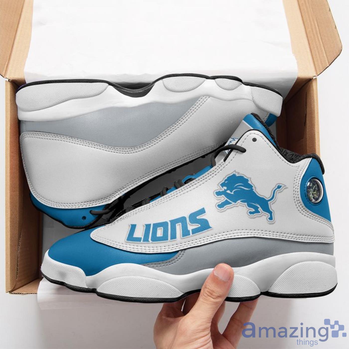 Nfl Detroit Lions Air Jordan 13 For Fans Sneakers