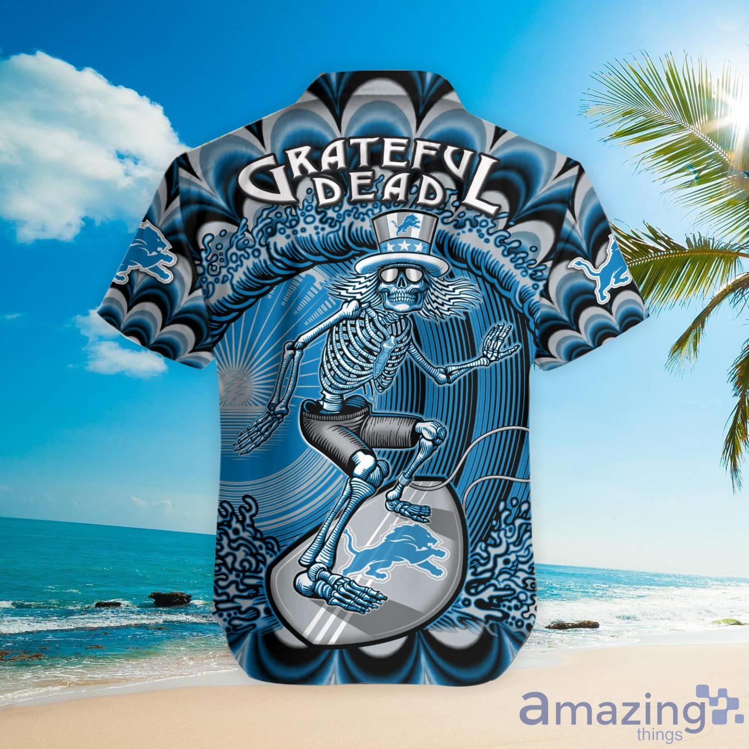 Nfl Detroit Lions Grateful Dead Hawaiian Shirt - Shibtee Clothing