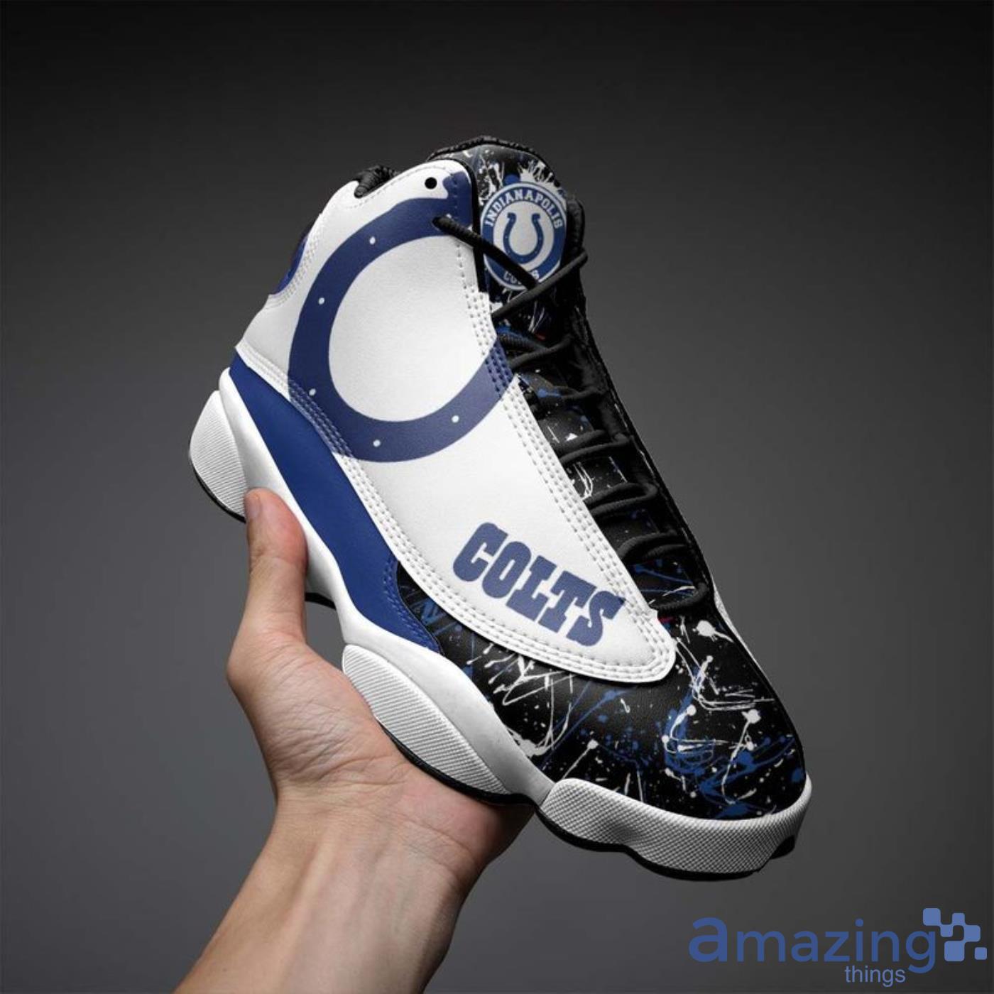 Indianapolis Colts NFL Custom Air Jordan 4 - Reallgraphics