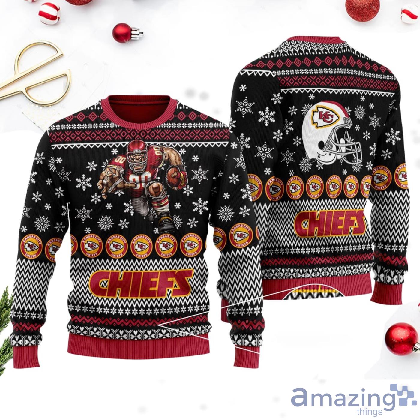 Nfl Kansas City Chiefs Christmas Pattern Uglt Sweater Product Photo 1