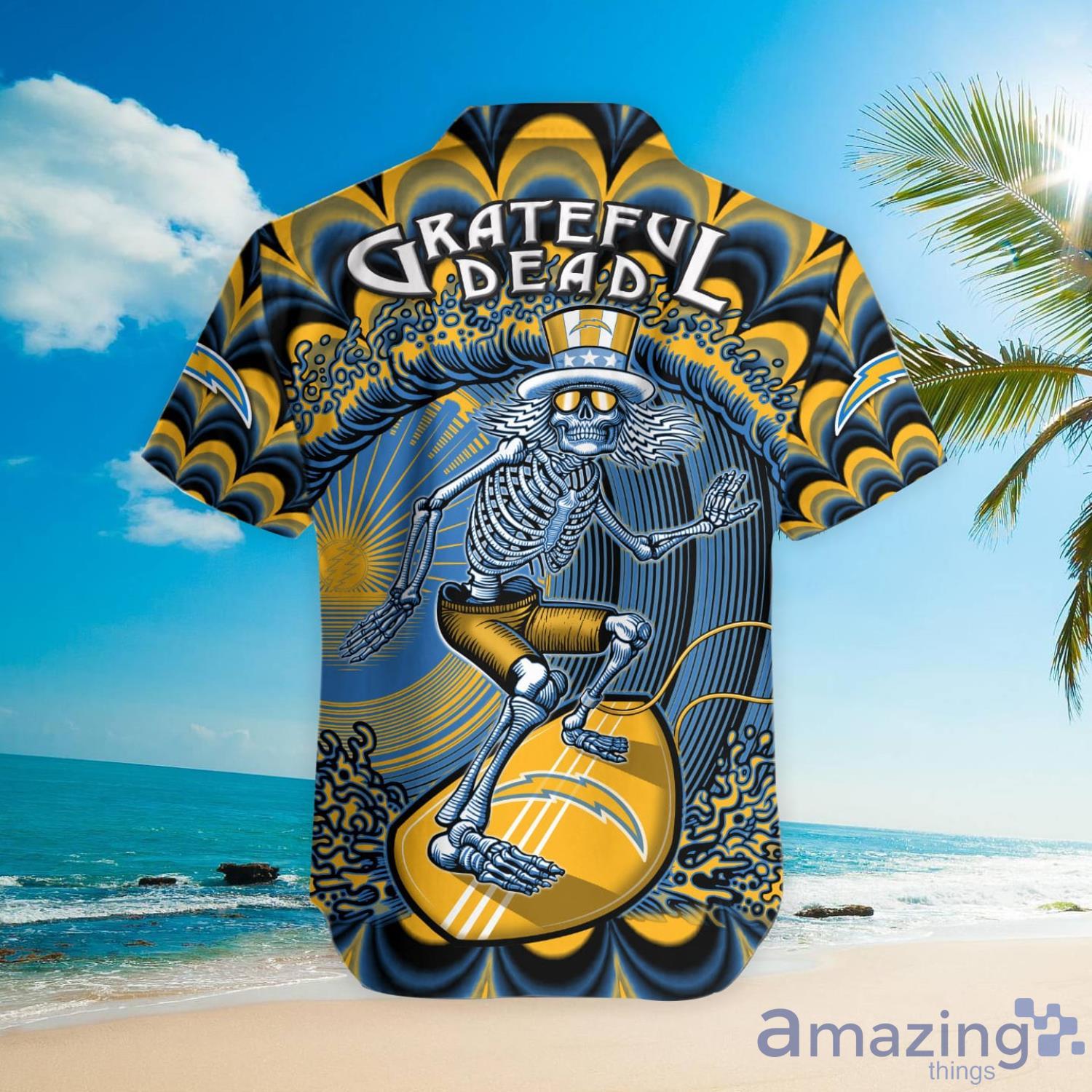 Nfl Los Angeles Chargers Grateful Dead Hawaiian Shirt