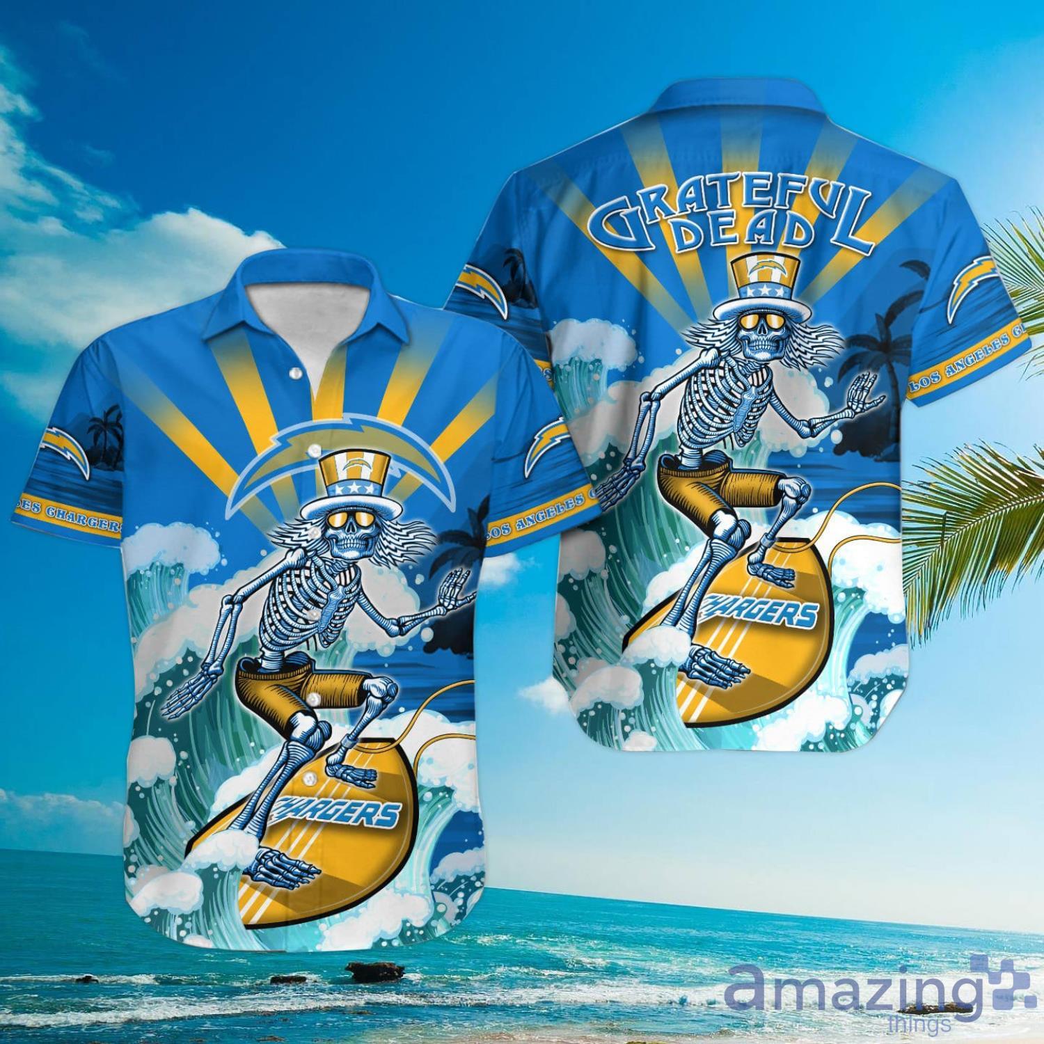 NFL Los Angeles Chargers Grateful Dead Hawaiian Shirt Product Photo 1