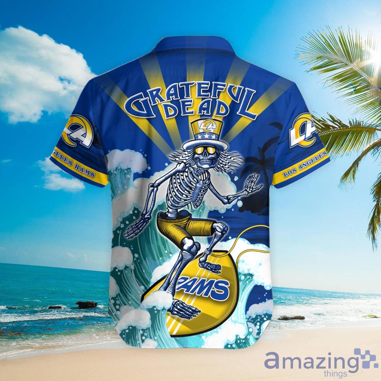 NFL Los Angeles Rams Grateful Dead Hawaiian Shirt For Fans