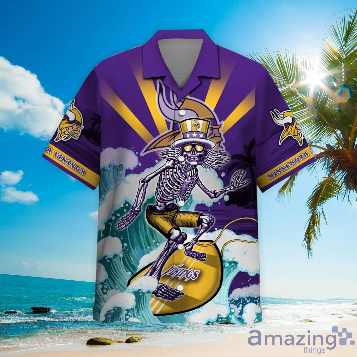 Minnesota Vikings / Grateful Dead Custom Printed T-Shirt