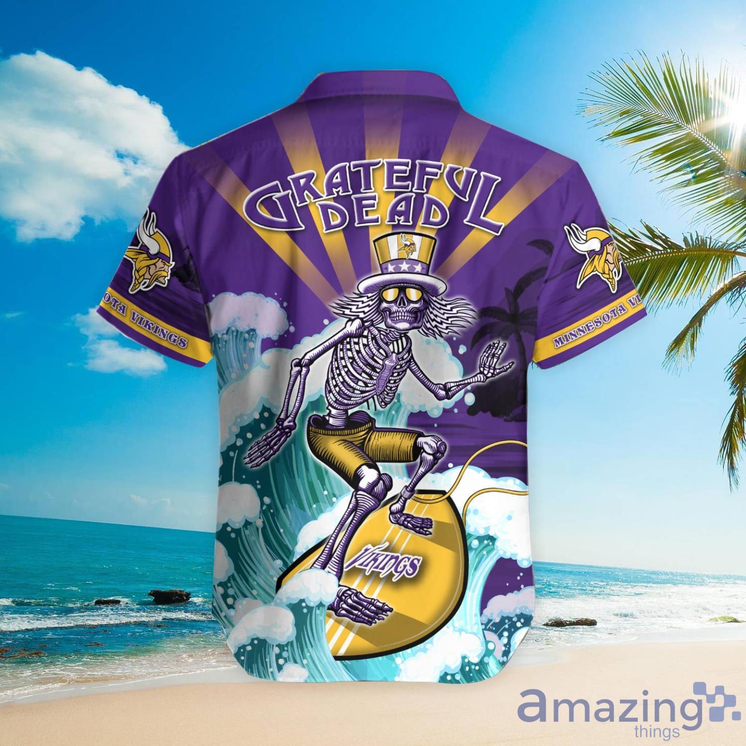 NFL Minnesota Vikings Grateful Dead Hawaiian Shirt For Fans