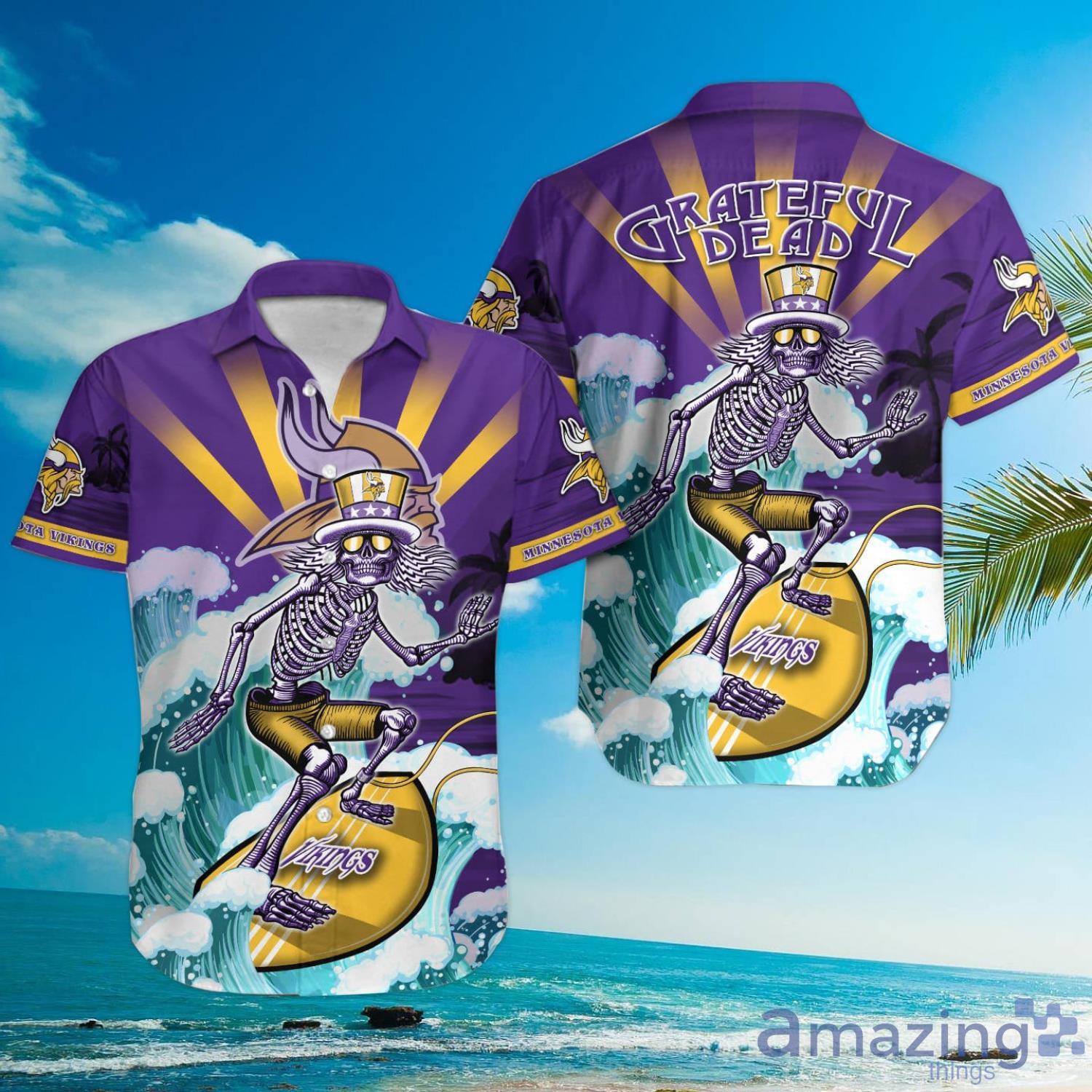 LIMITED] Minnesota Vikings NFL-Summer Hawaiian Shirt And Shorts, With  Tropical Patterns For Fans