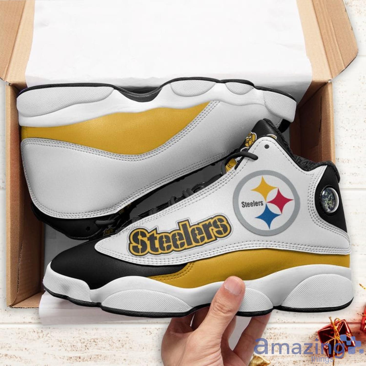 Pittsburgh Steelers Shoes Black and Gold New 