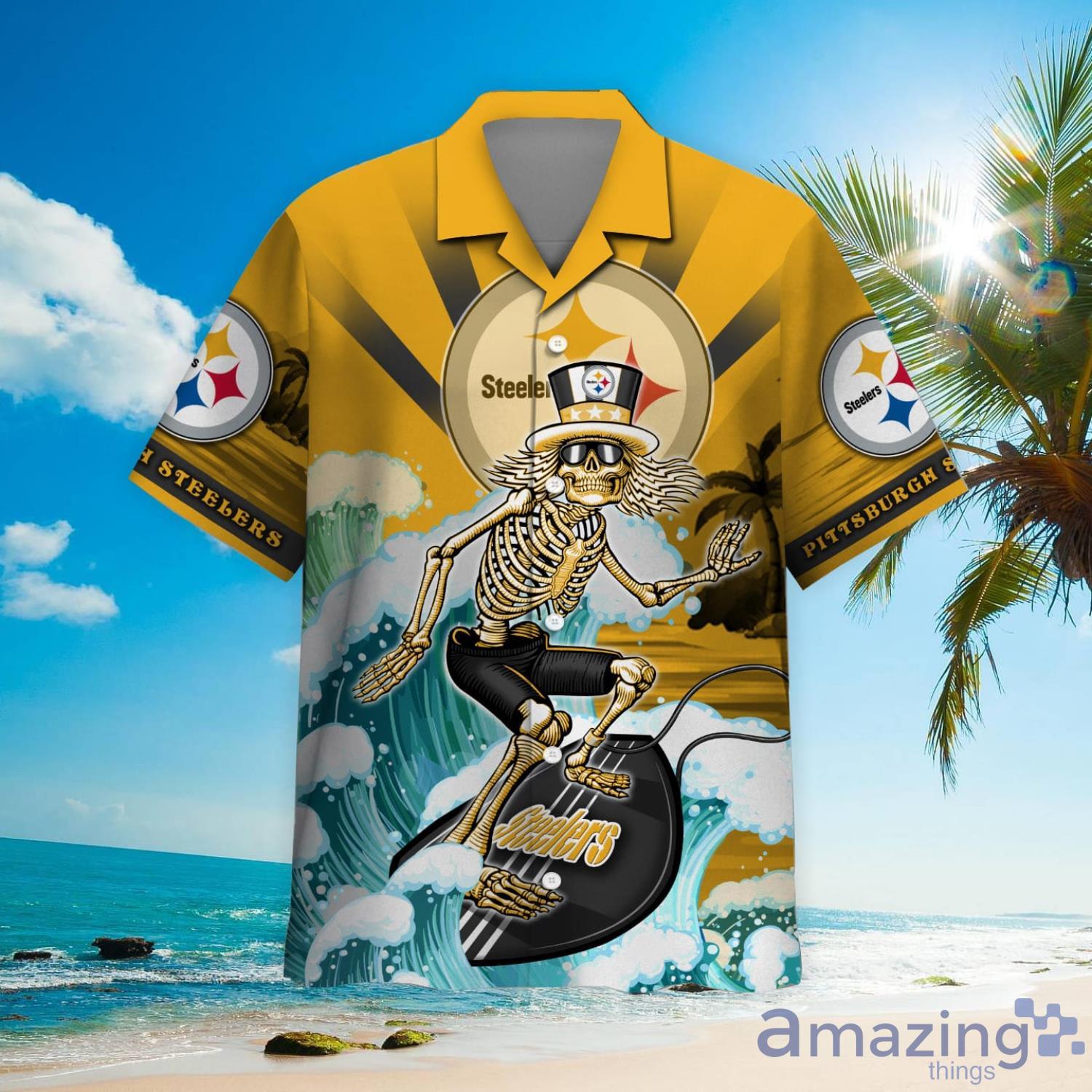 NFL Pittsburgh Steelers Grateful Dead Hawaiian Shirt