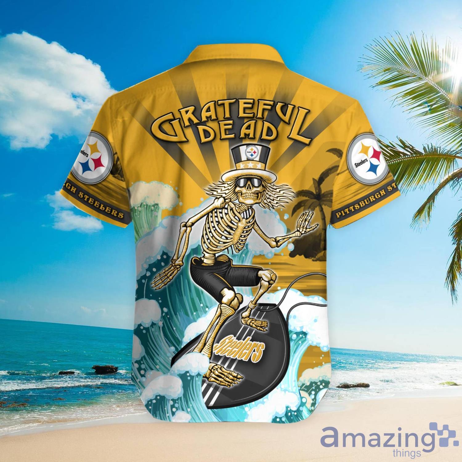 NFL Pittsburgh Steelers Grateful Dead Hawaiian Shirt - Tagotee