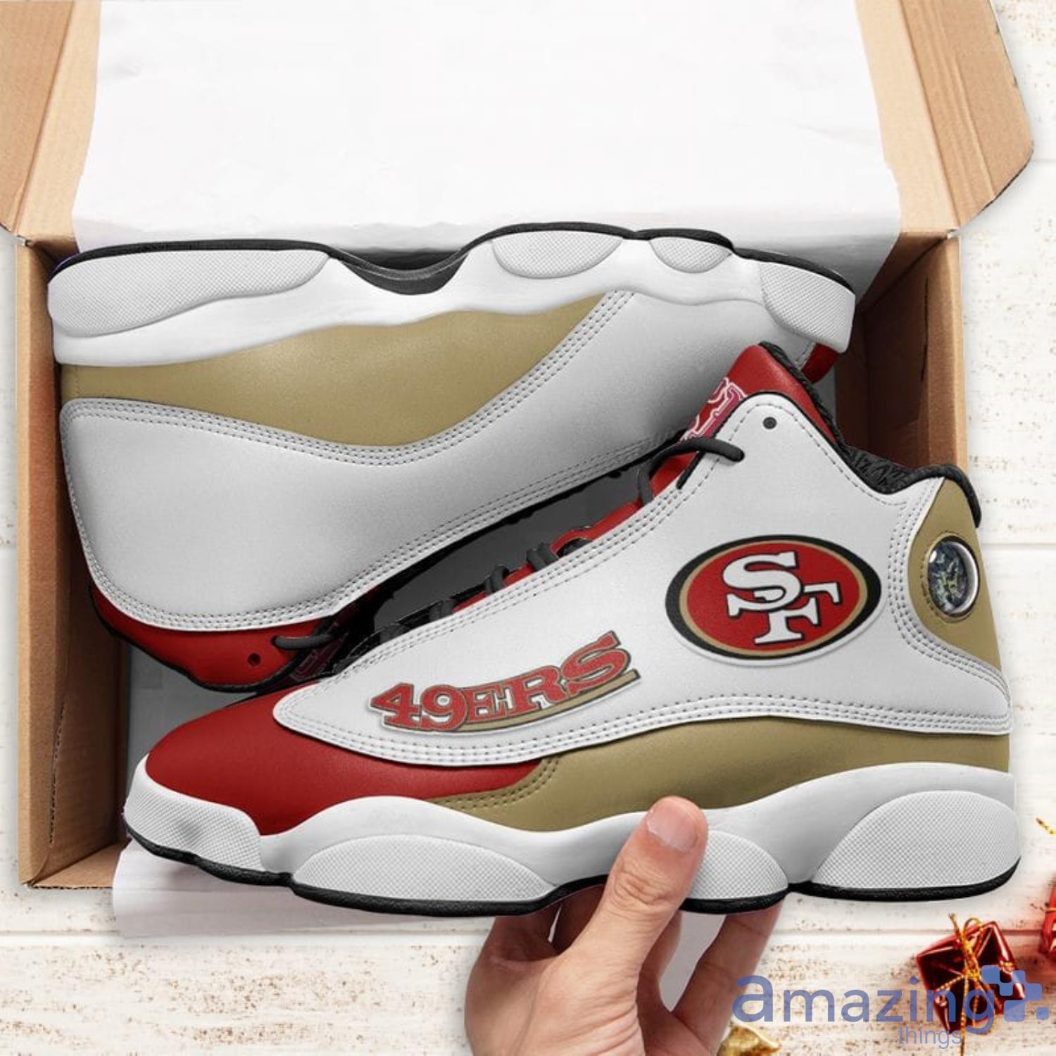 Nfl San Francisco ers Air Jordan 13 Shoes For Fans Sneakers image Nfl San Francisco ers Air Jordan 13 Shoes For Fans Sneakers Product Photo 2