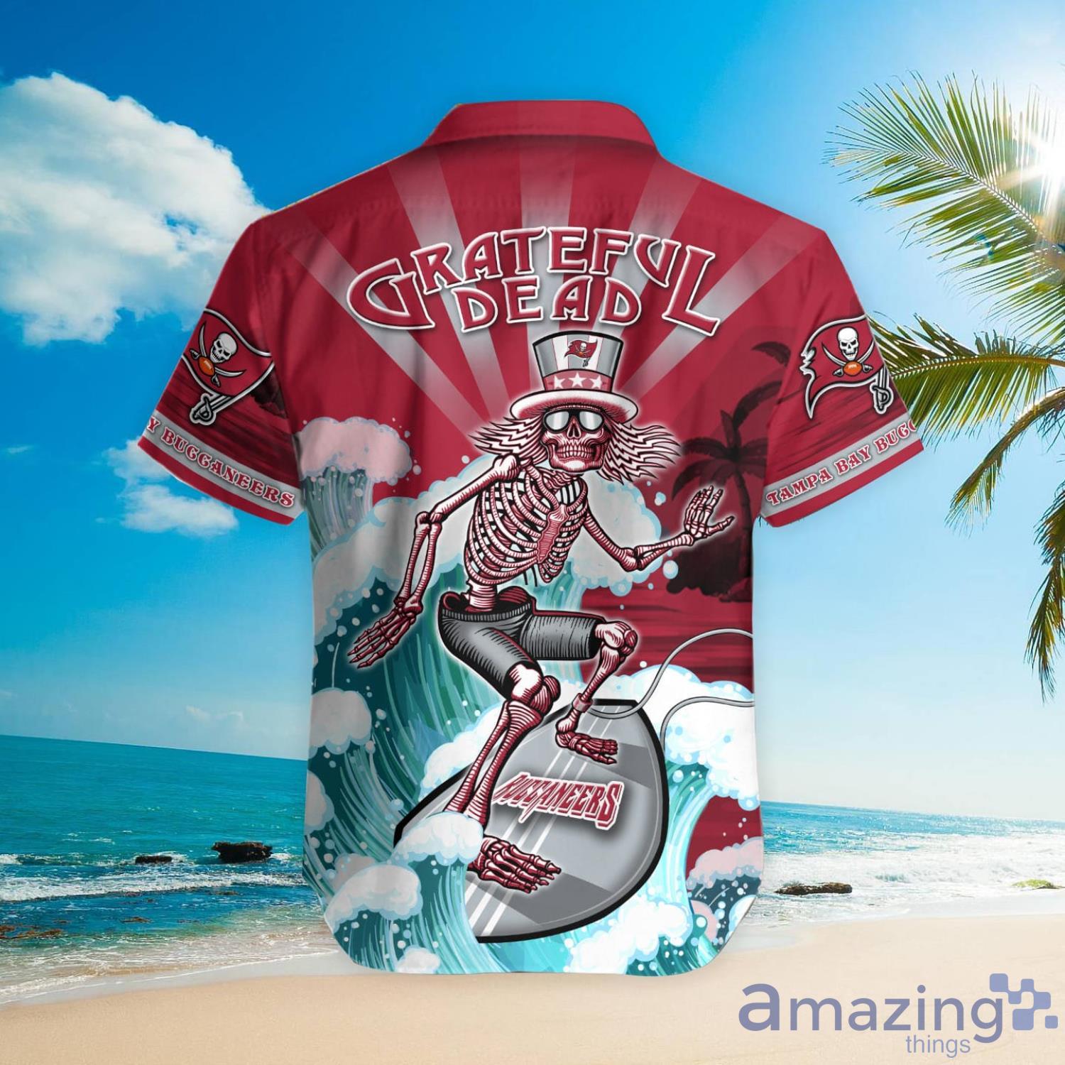 Nfl Tampa Bay Buccaneers Grateful Dead Hawaiian Shirt - Shibtee