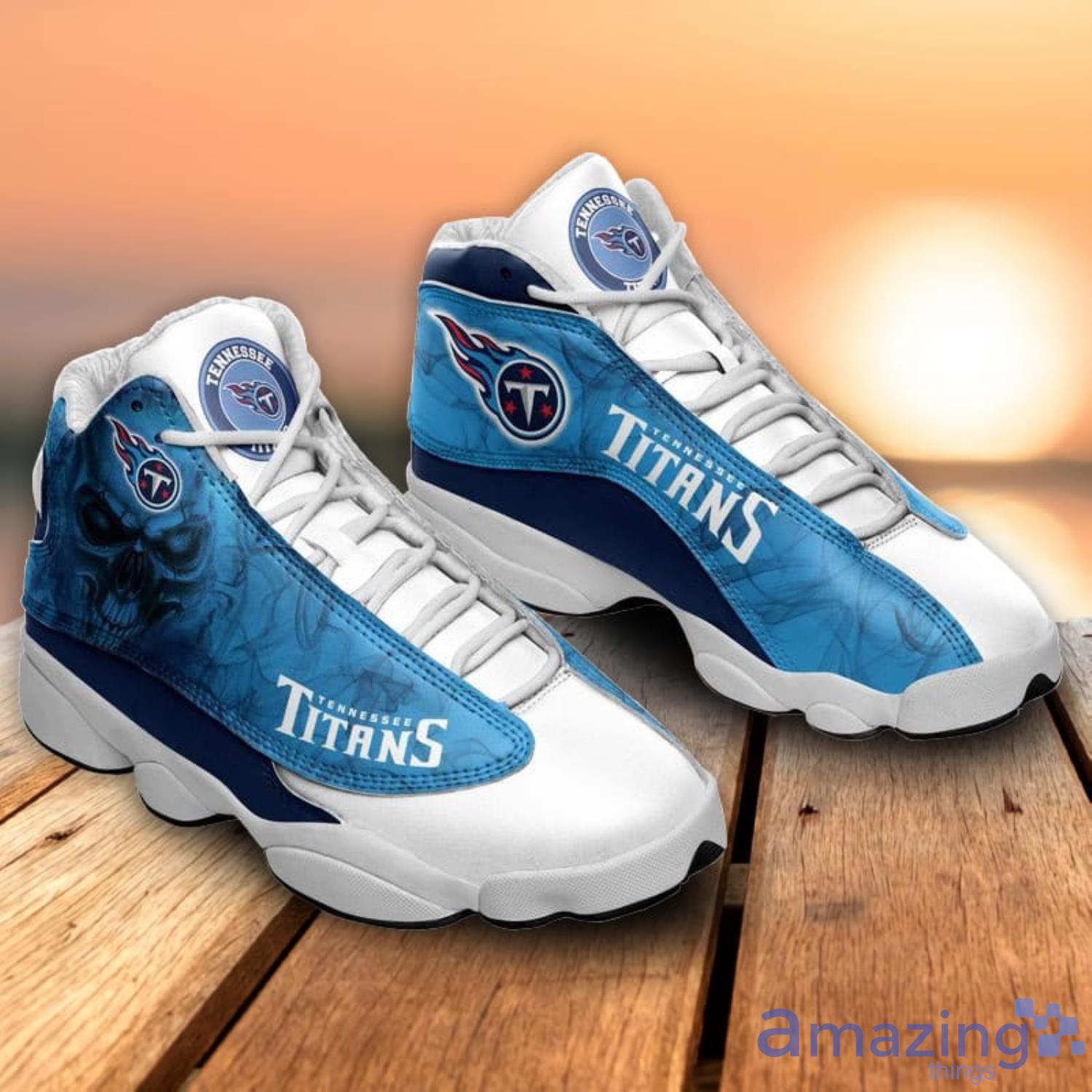 Nfl Tennessee Titans Blue Air Jordan 13 Sneakers Product Photo 1
