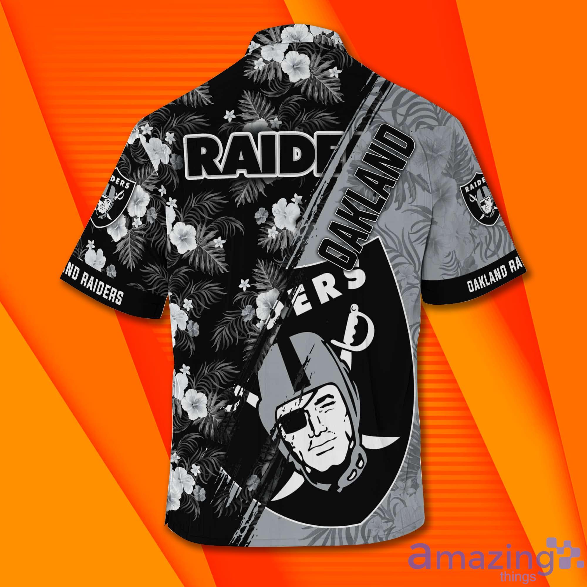 Oakland Raiders NFL And Mickey Mouse Short Sleeves Hawaiian Shirt Product Photo 1