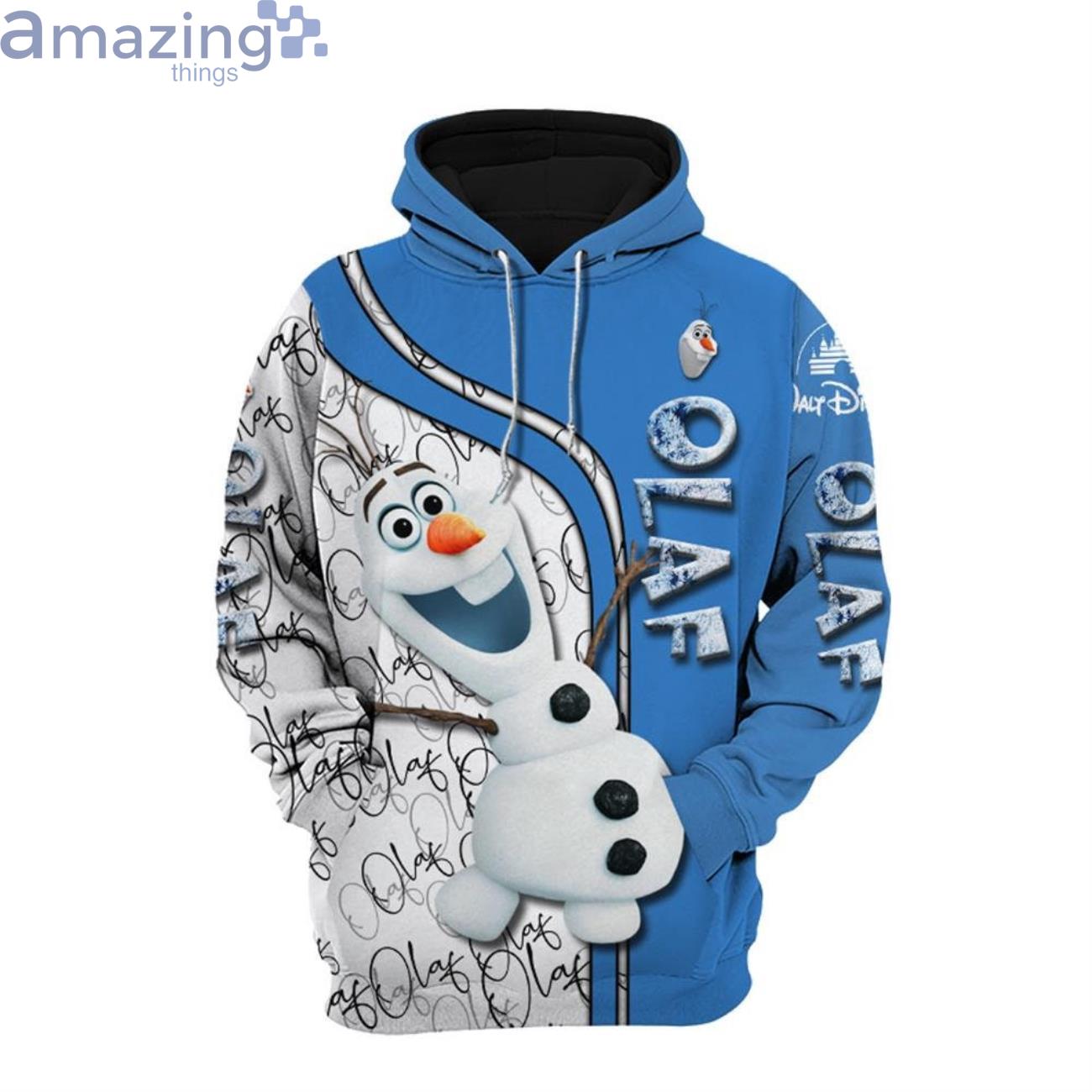 Olaf Snowman Frozen Disney Cartoon Graphic 3D Hoodie Zip Hoodie Product Photo 1