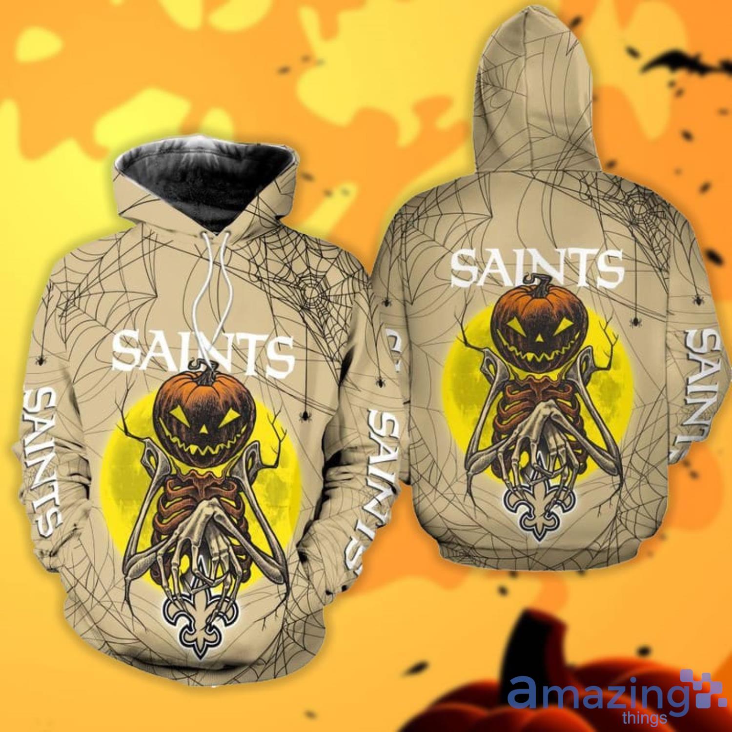 Orleans Saints Pumpskin Monster Halloween 3D All Over Printed Shirts Product Photo 1